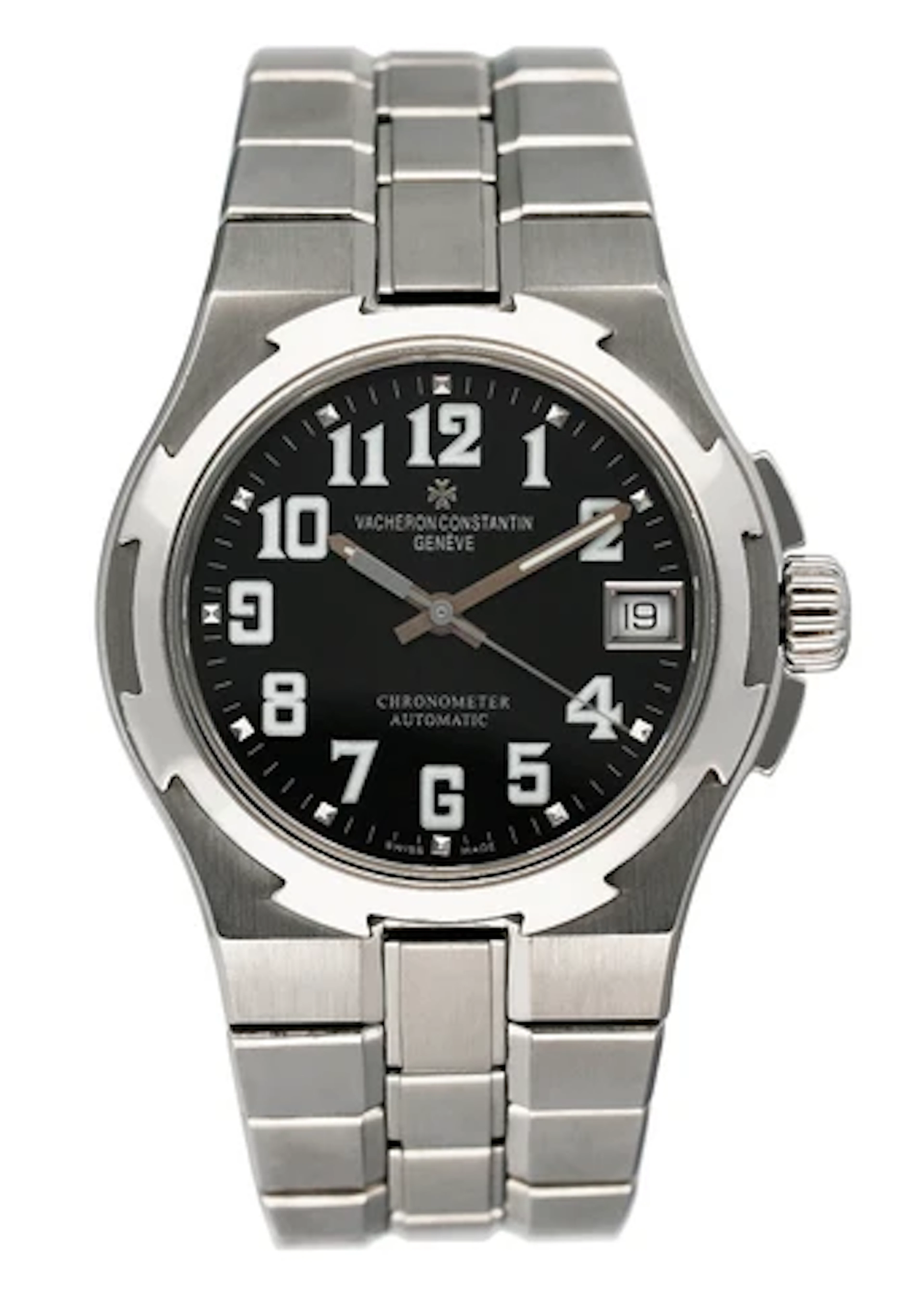 Vacheron Constantin Overseas 42050 Black Dial Steel Mens Watch