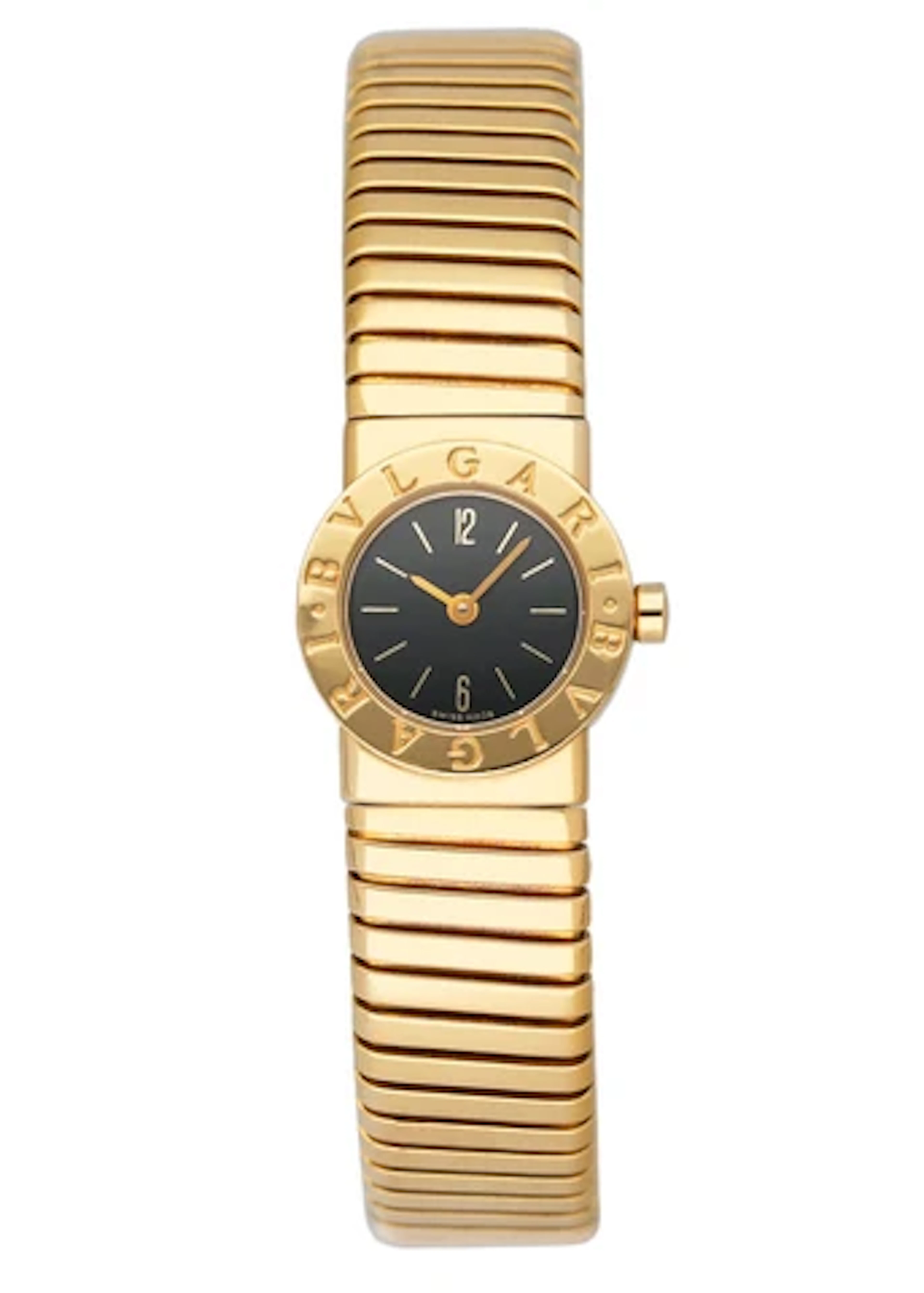 Bvlgari Tubogas BB 19 2T 18K Yellow Gold Ladies Watch