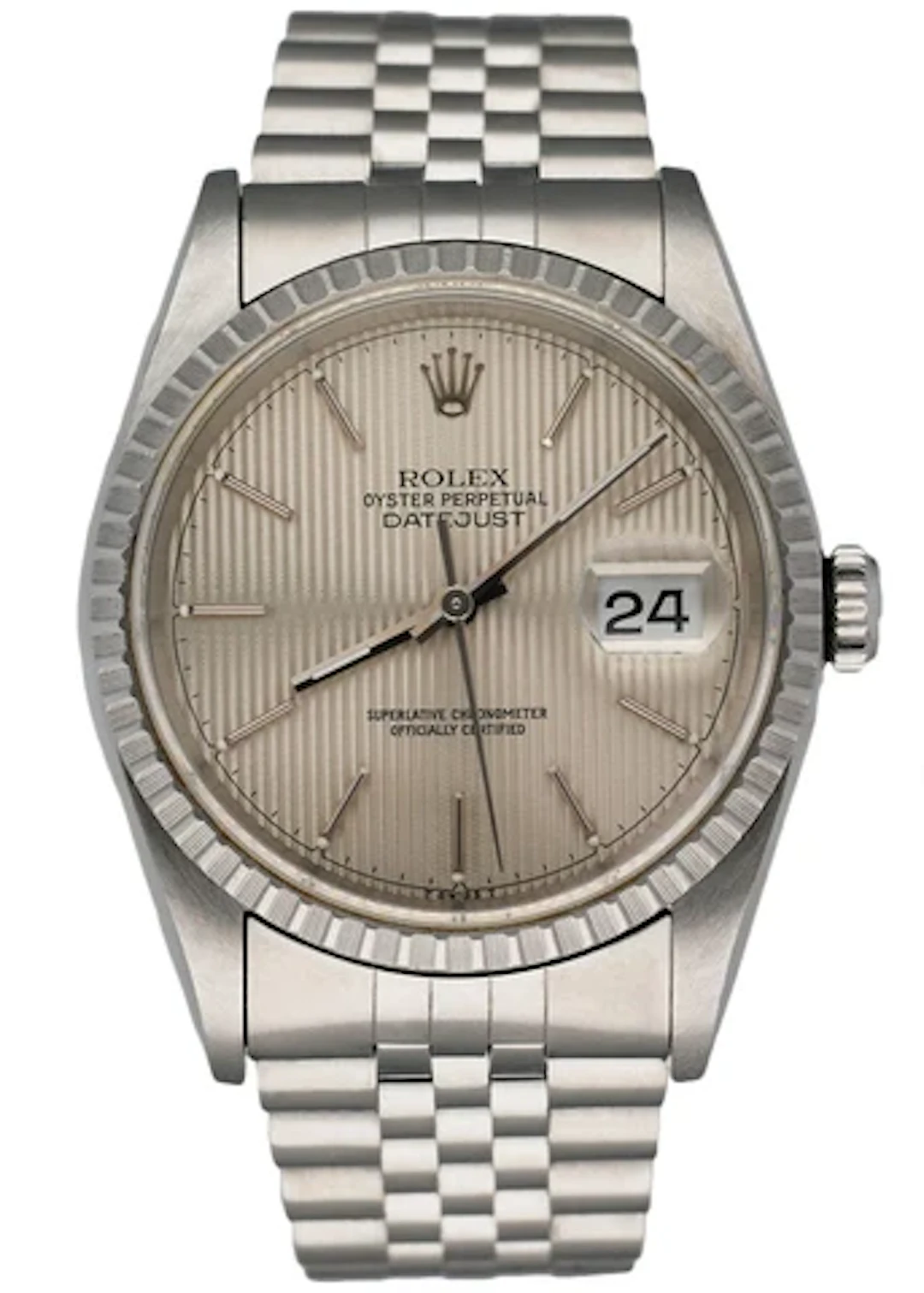 Rolex Datejust 16220 Tapestry Dial Men's Watch Box & Papers