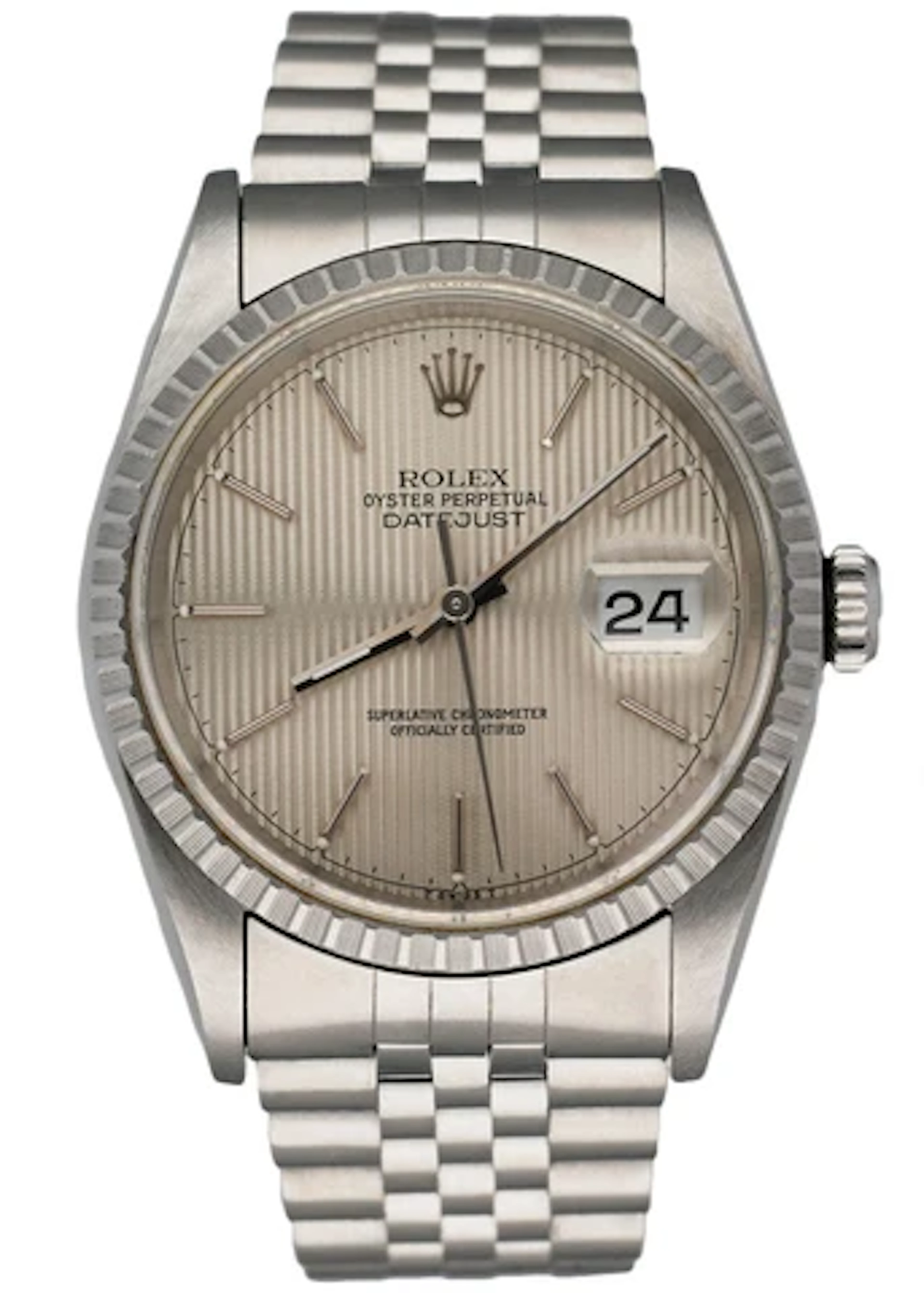 Rolex Datejust 16220 Tapestry Dial Men's Watch Box & Papers