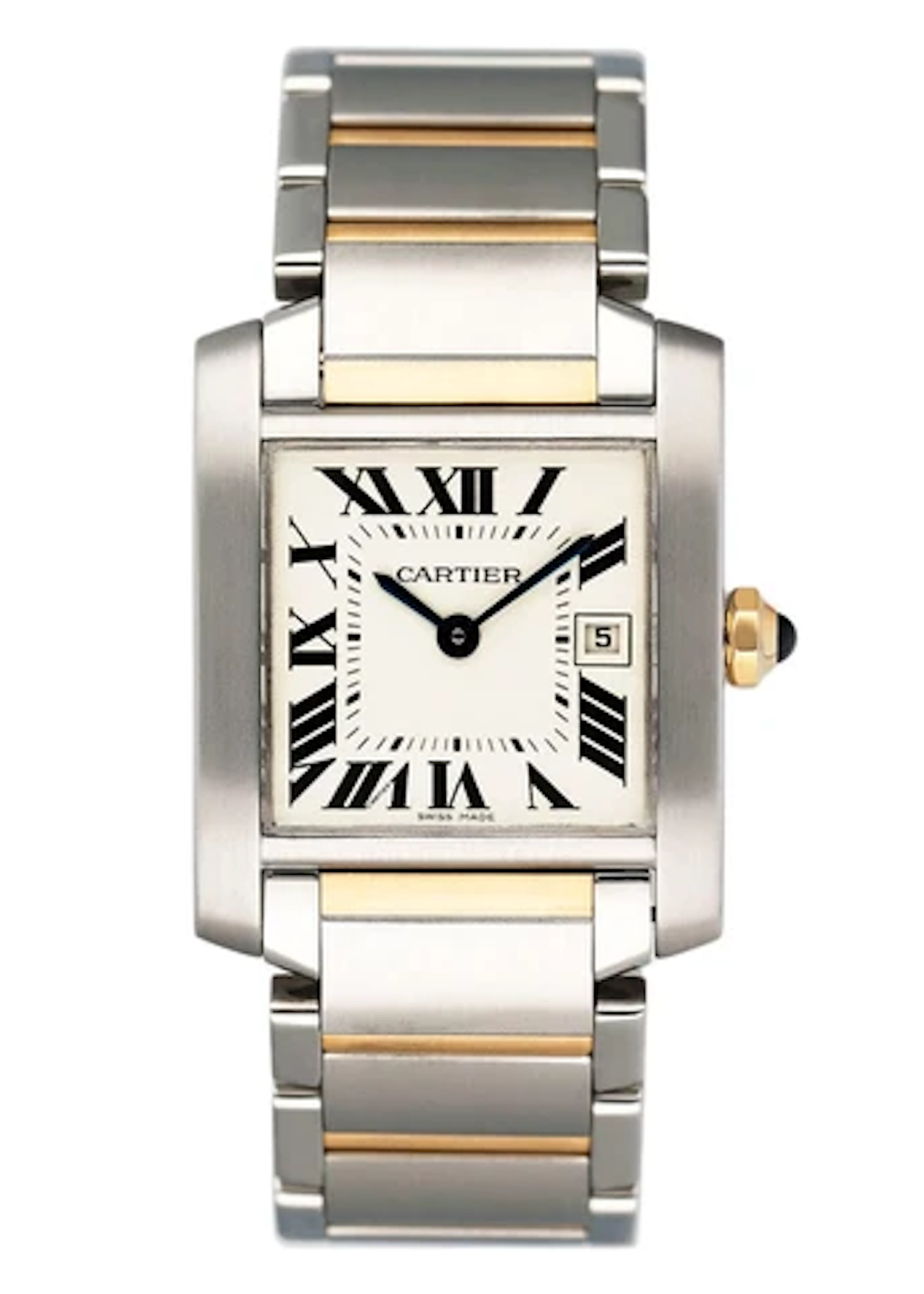 Cartier Tank Francaise W51012Q4 Two Tone Midsize Ladies Watch