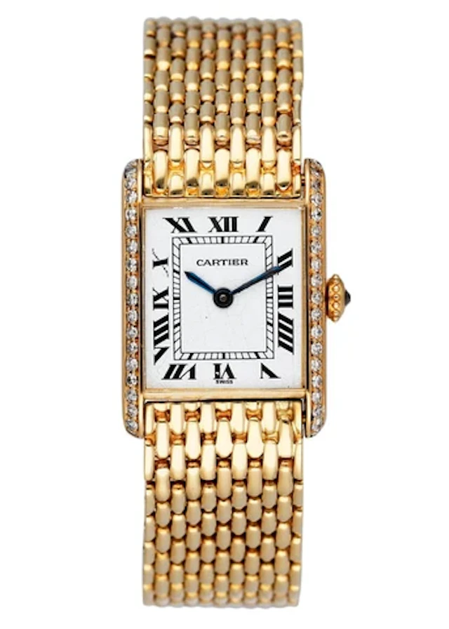 Cartier Tank Louis 6711 Diamond Bezel Ladies Watch