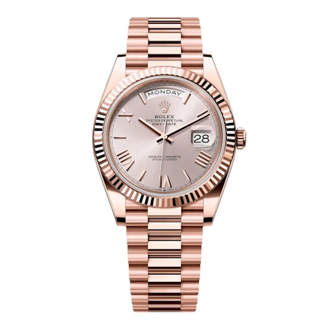 Rolex Day-Date 228235 Sundust Dial Mens Watch Box Papers
