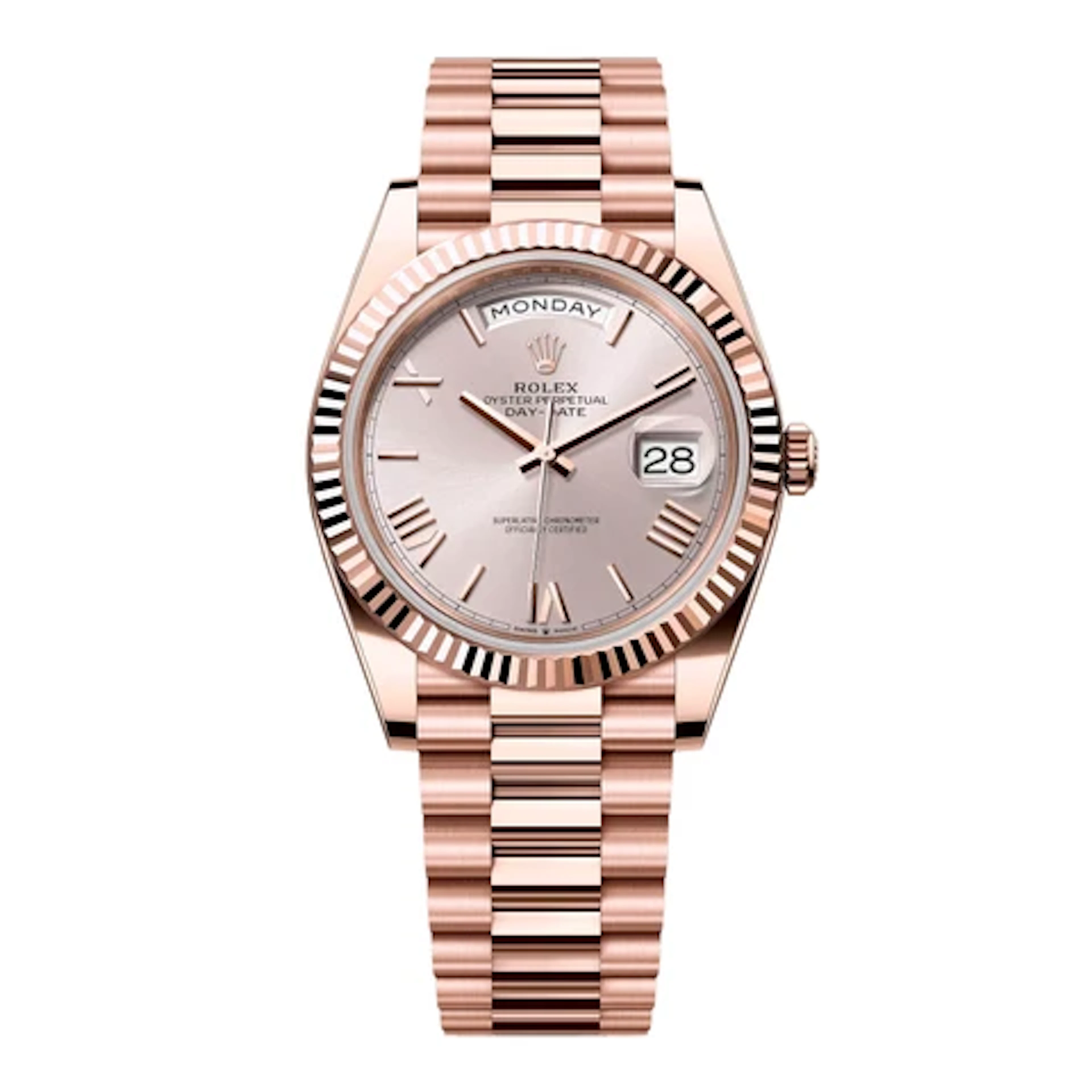 Rolex Day-Date 228235 Sundust Dial Mens Watch Box Papers