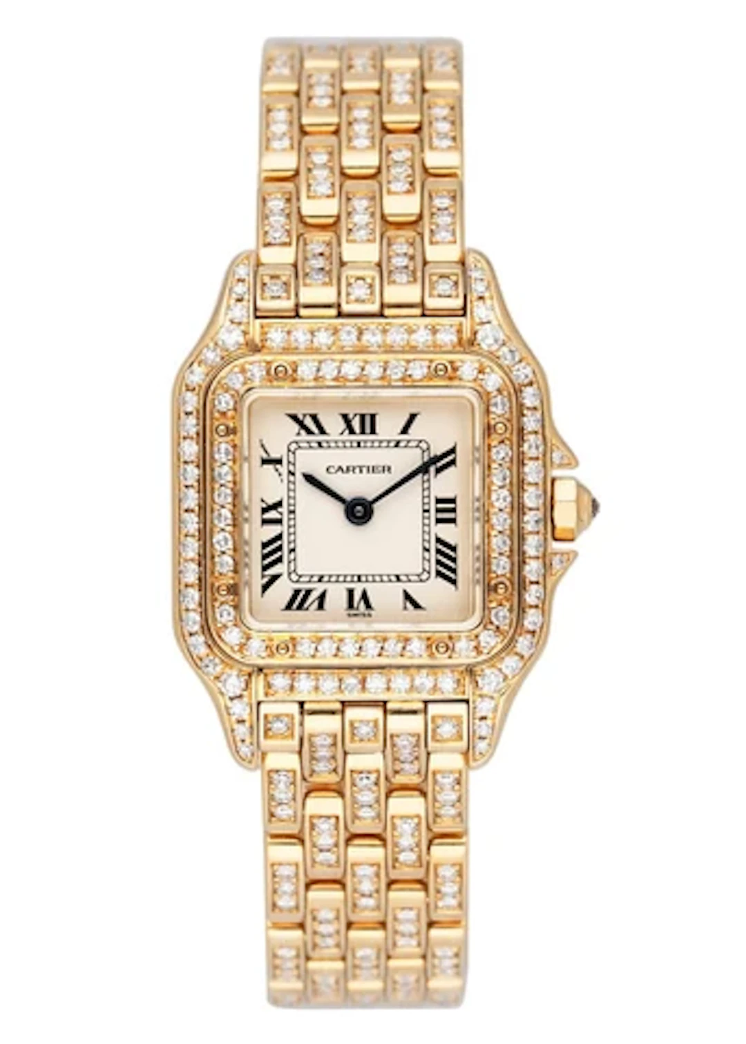 Cartier Panthere WF3072FF 18K Yellow Gold & Diamond Ladies Watch