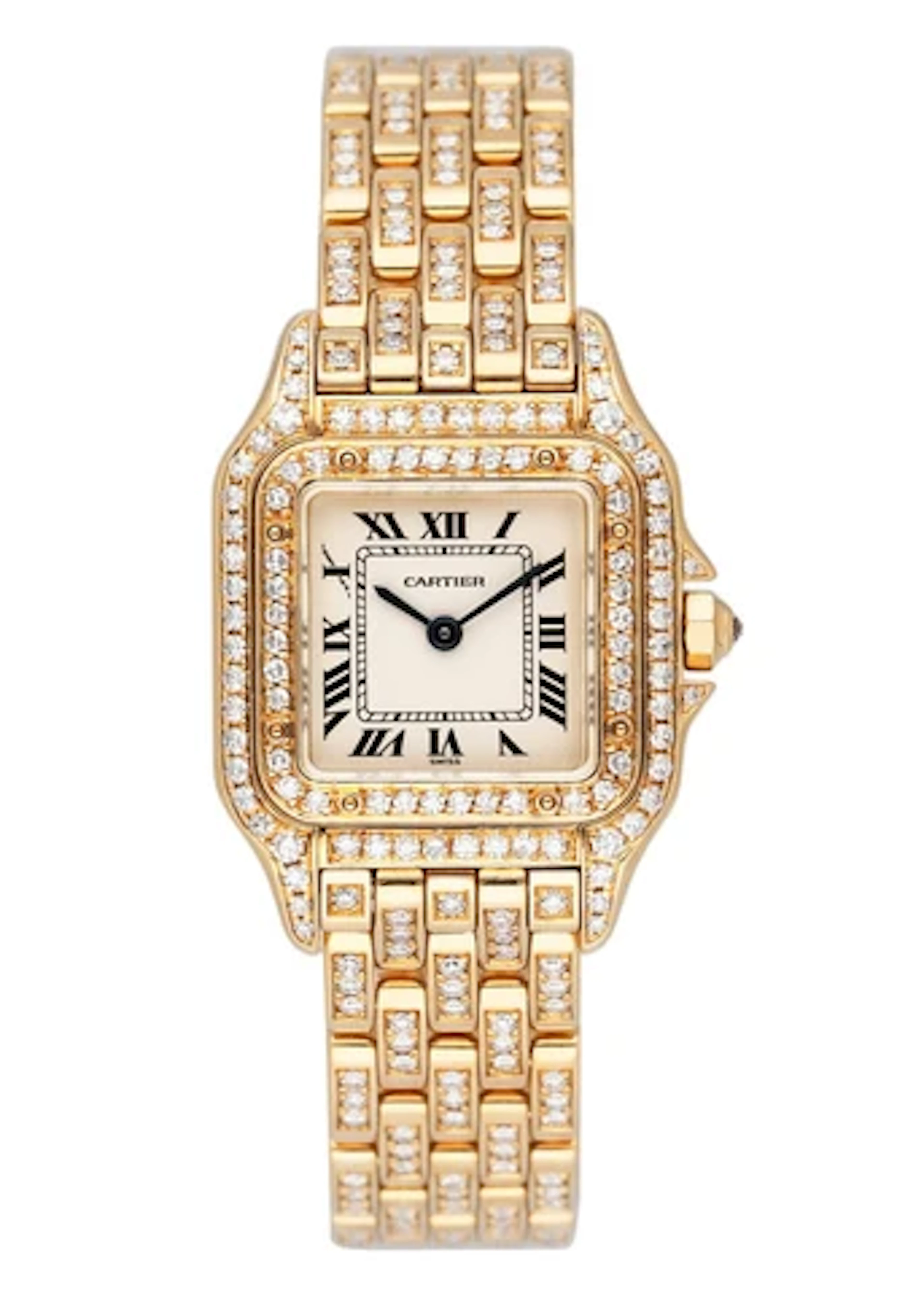 Cartier Panthere WF3072FF 18K Yellow Gold & Diamond Ladies Watch