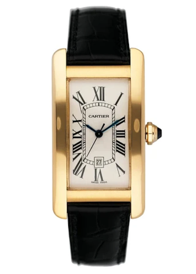 Cartier Tank Americaine W2603556 18K Yellow Gold Watch Box Papers