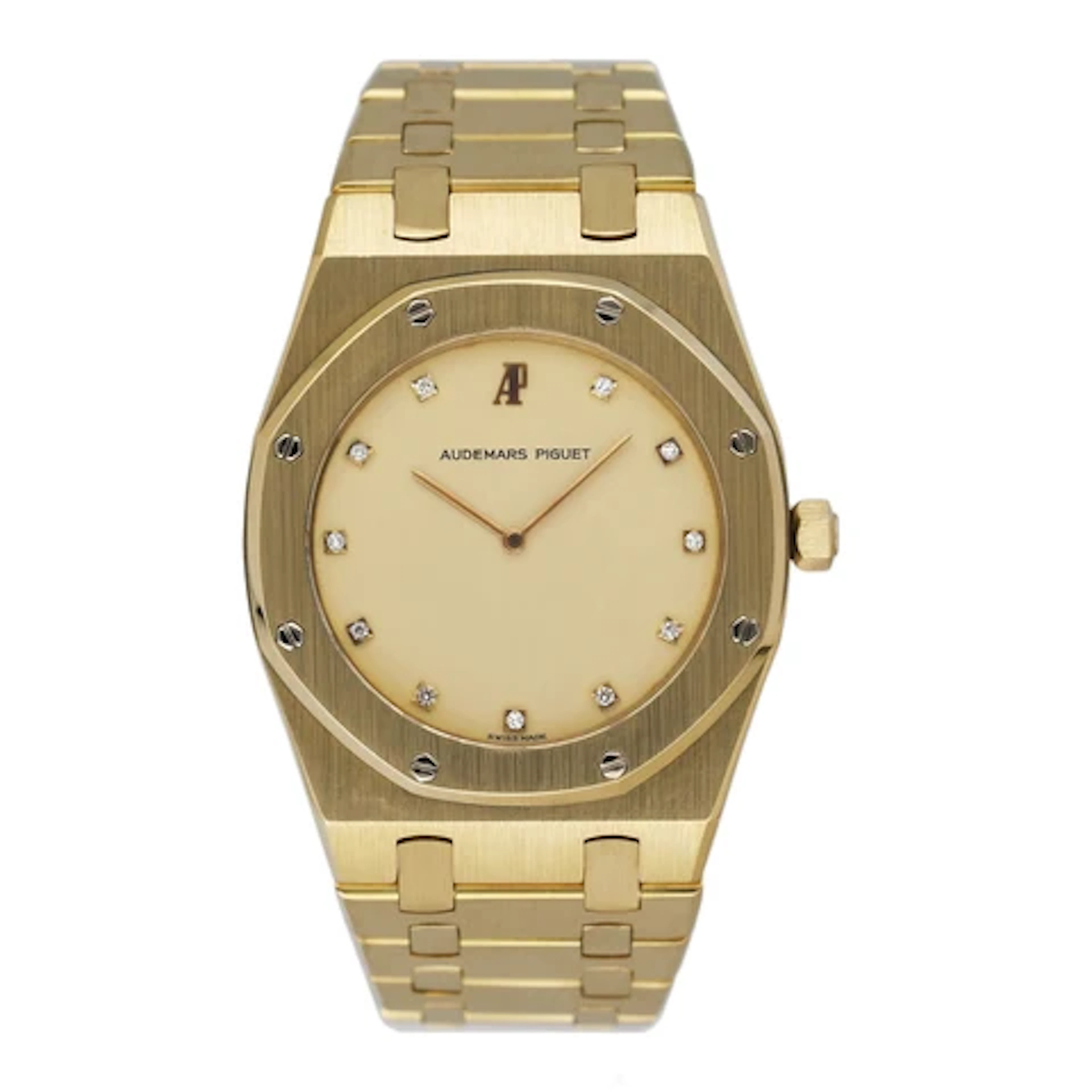 Audemars Piguet Royal Oak 56303BA Diamond Champagne Dial 18K Yellow Gold Watch