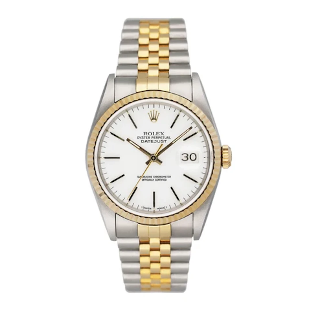 Rolex Datejust 16233 White Dial Mens Watch