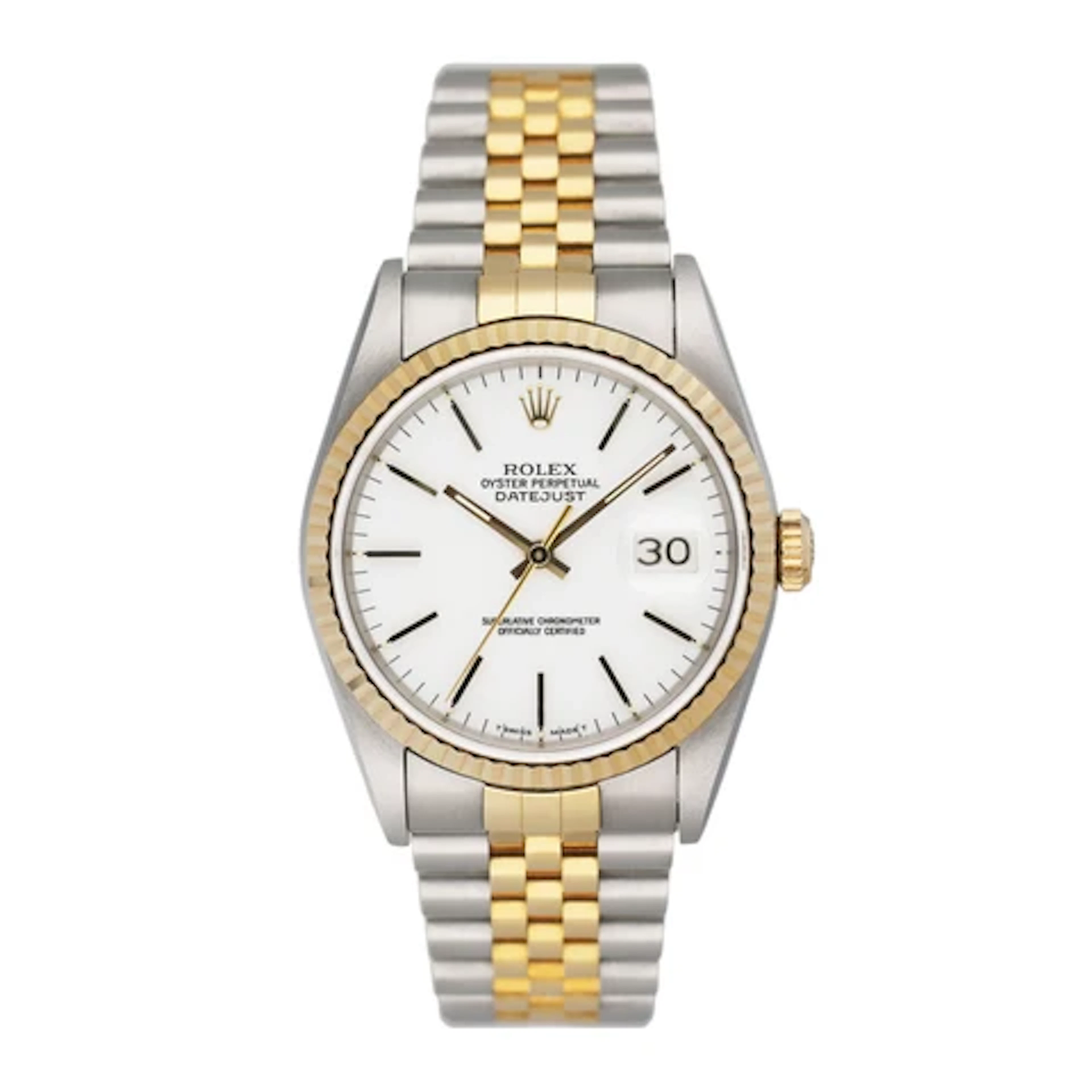 Rolex Datejust 16233 White Dial Mens Watch