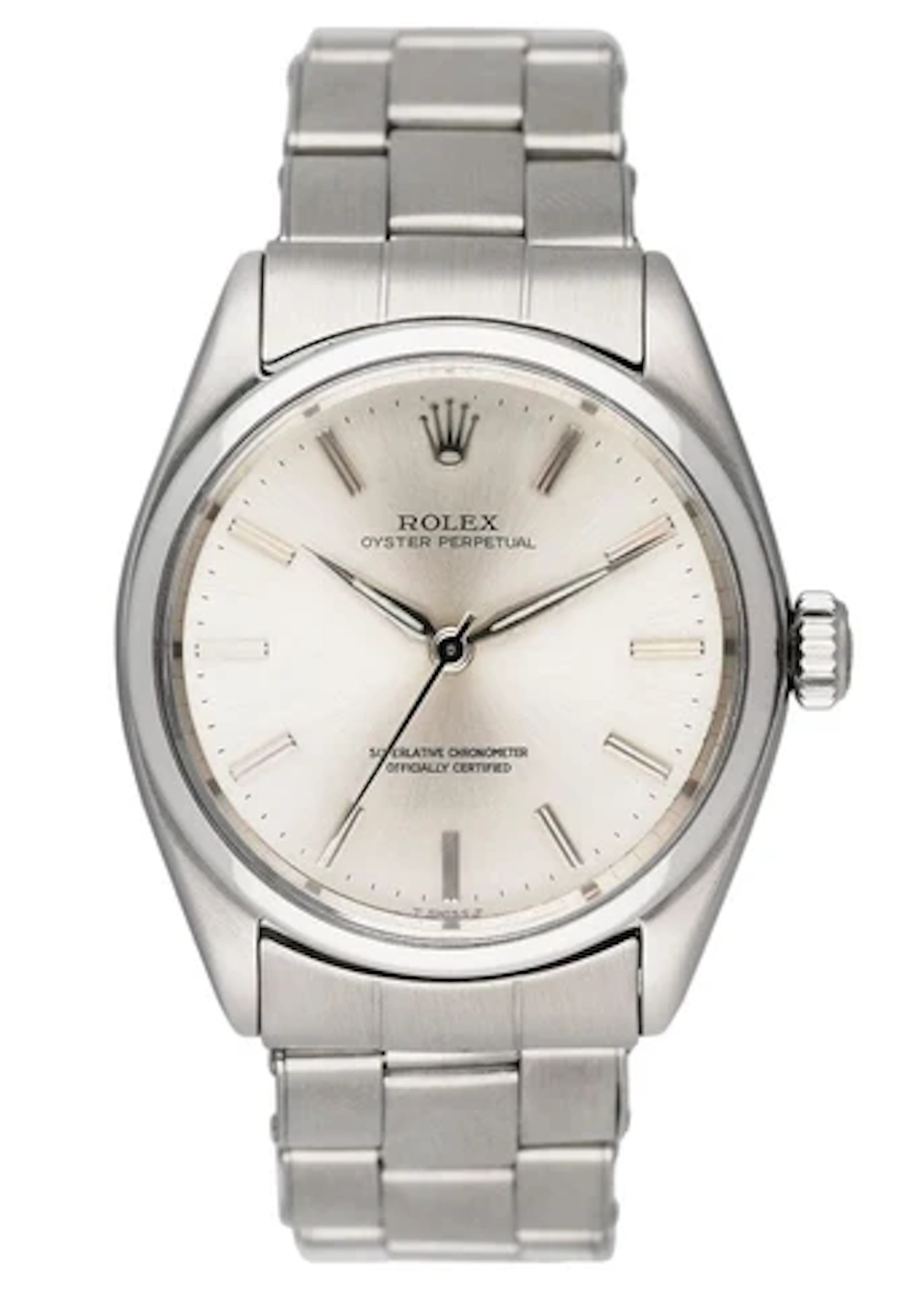 Rolex Air-King 5500 Silver Dial Mens Watch