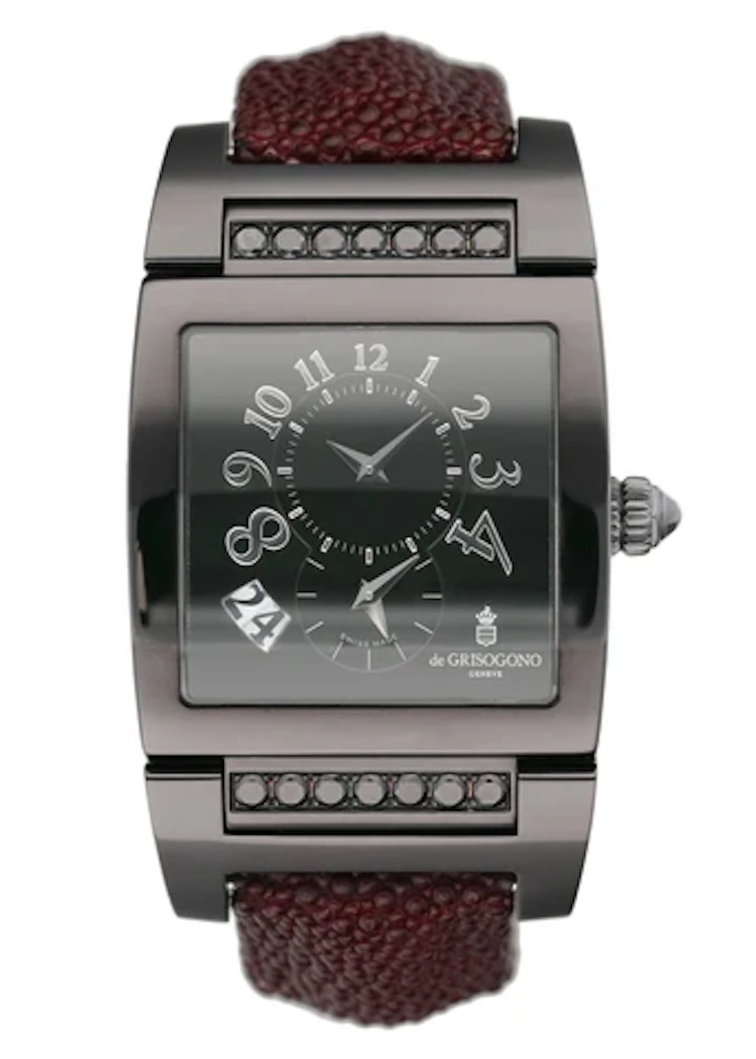 De Grisogono UNO Dual Time Black Dial Ladies Watch