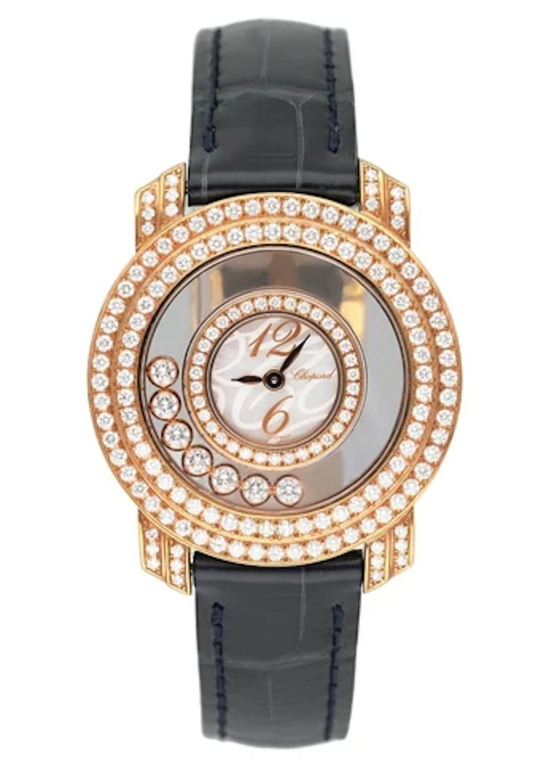 Chopard Happy Diamonds 209245-5001 Diamond Rose Gold Ladies Watch