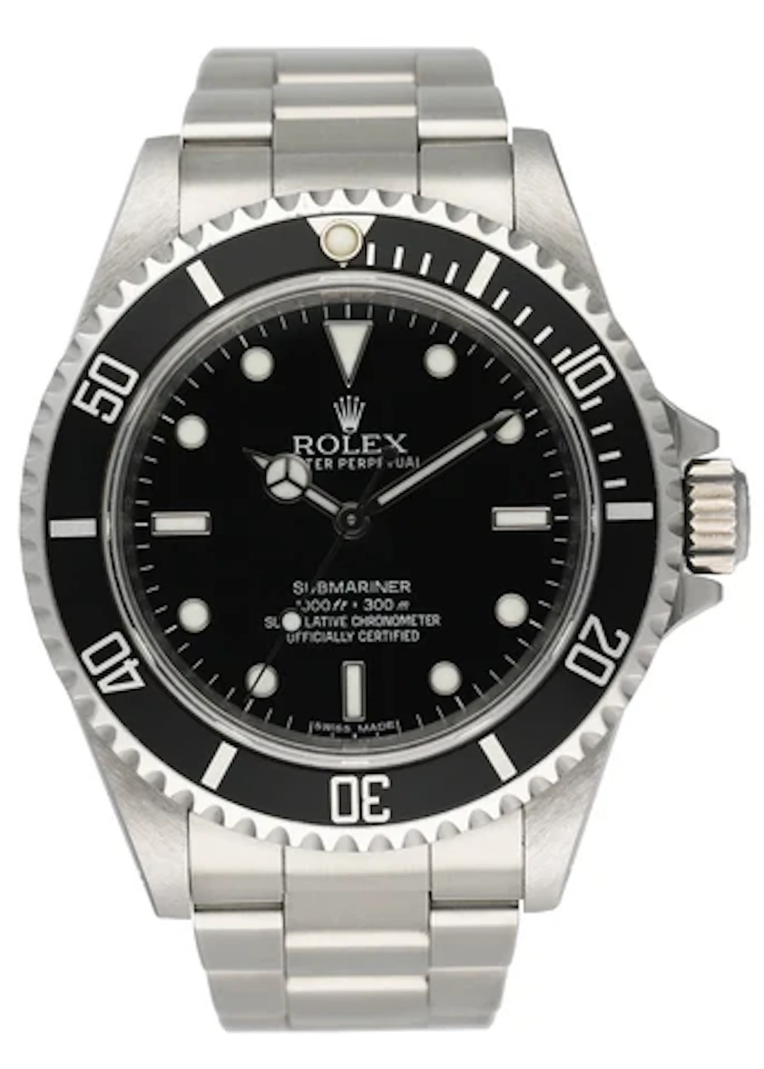 Rolex Submariner 14060M No Date Engraved Rehaut Mens Watch