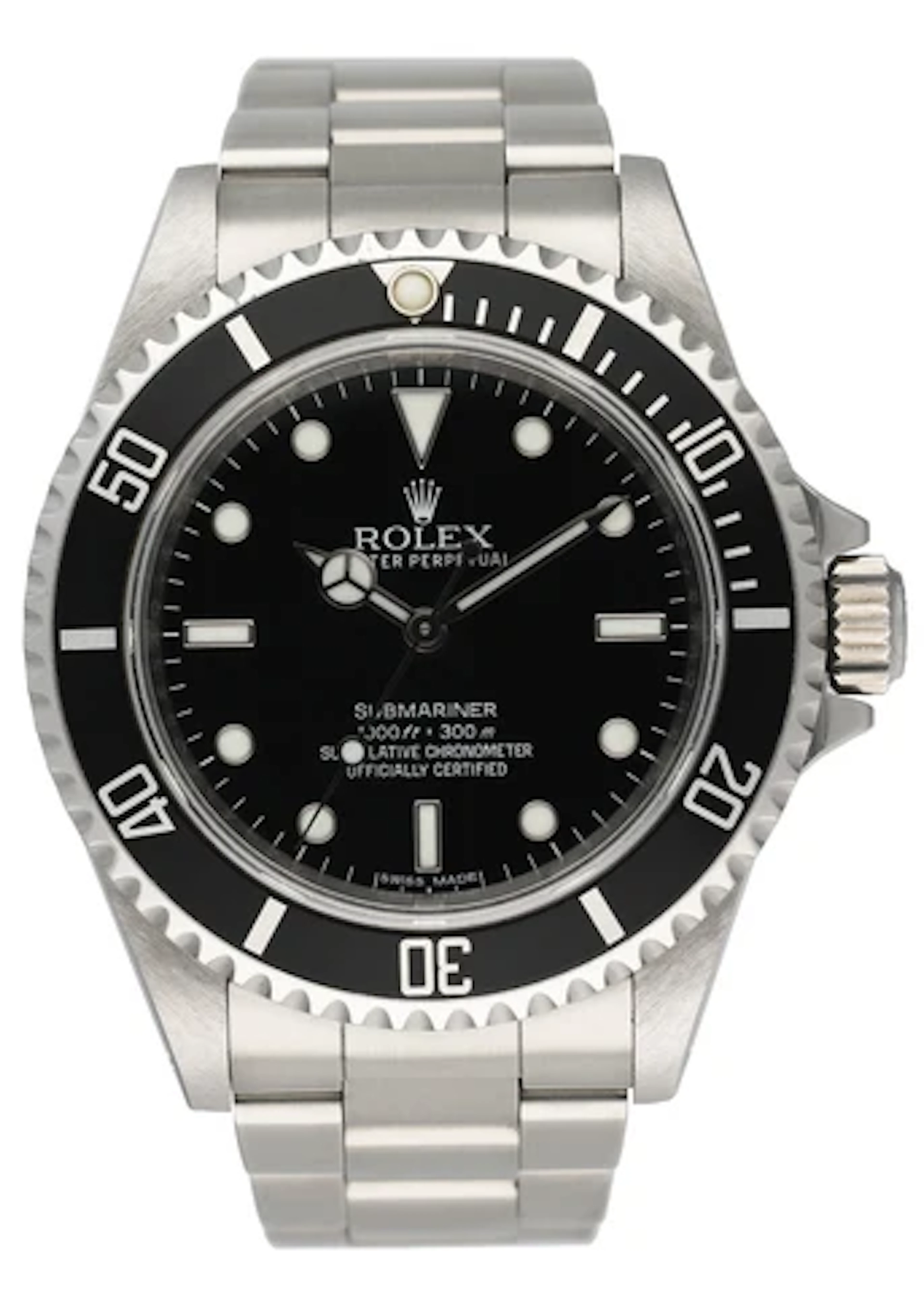 Rolex Submariner 14060M No Date Engraved Rehaut Mens Watch