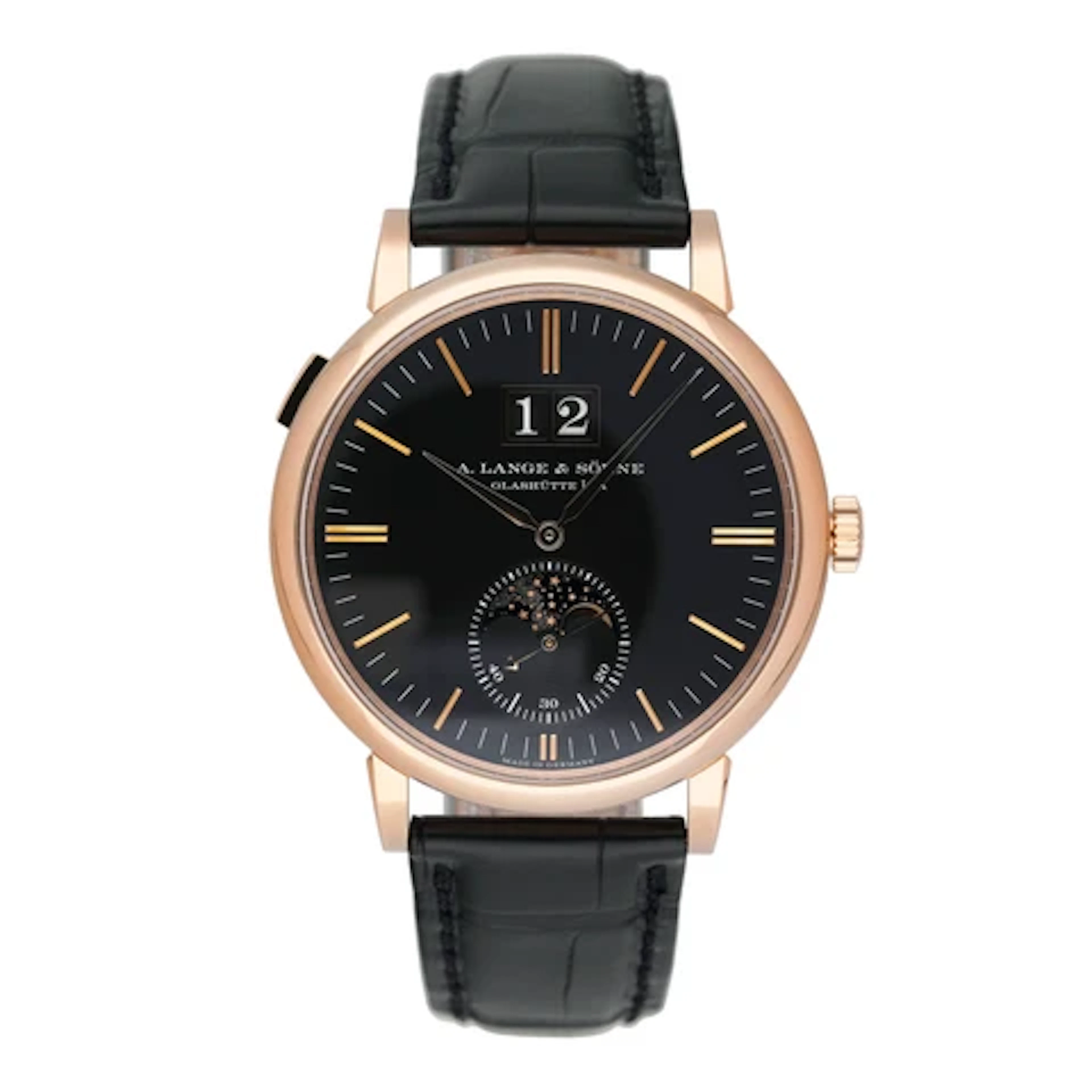 A. Lange & Sohne Saxonia Moon Phase 384.031 Mens Watch Box Papers