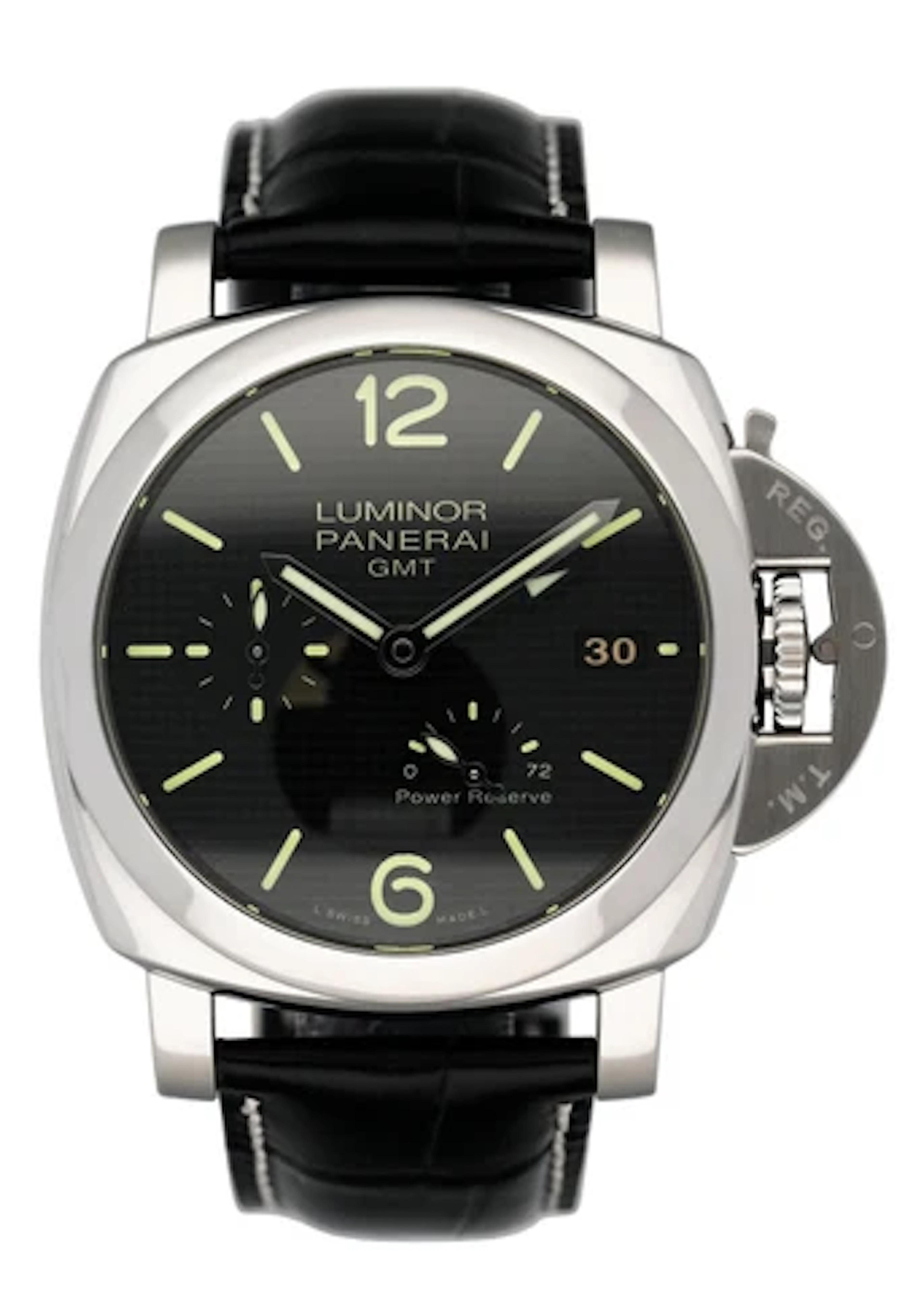 Panerai Luminor 1950 PAM00537 GMT Mens Watch Box Papers