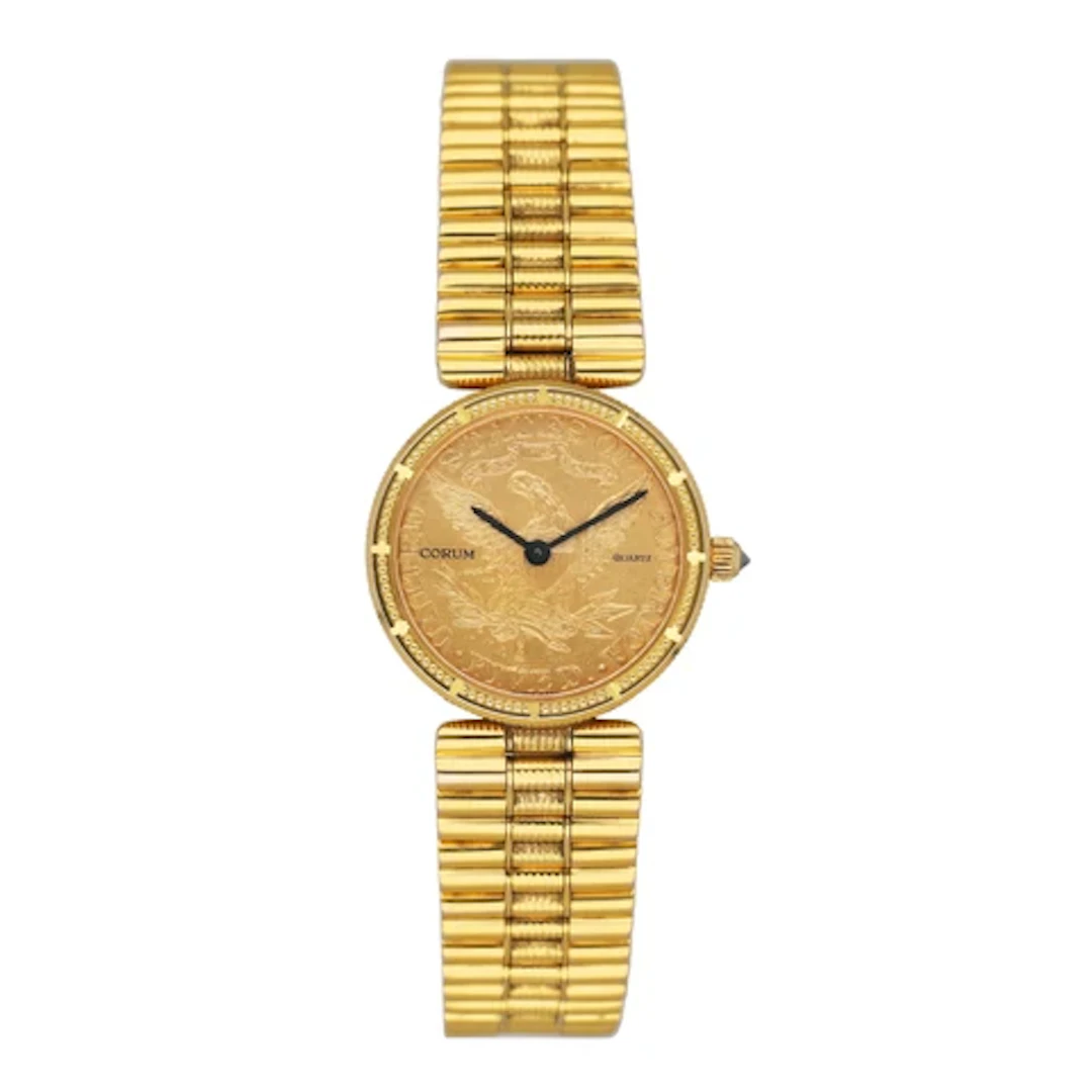 Corum $5 Coin Eagle-Liberty 4730156 18K Yellow Gold Ladies Watch Box Papers