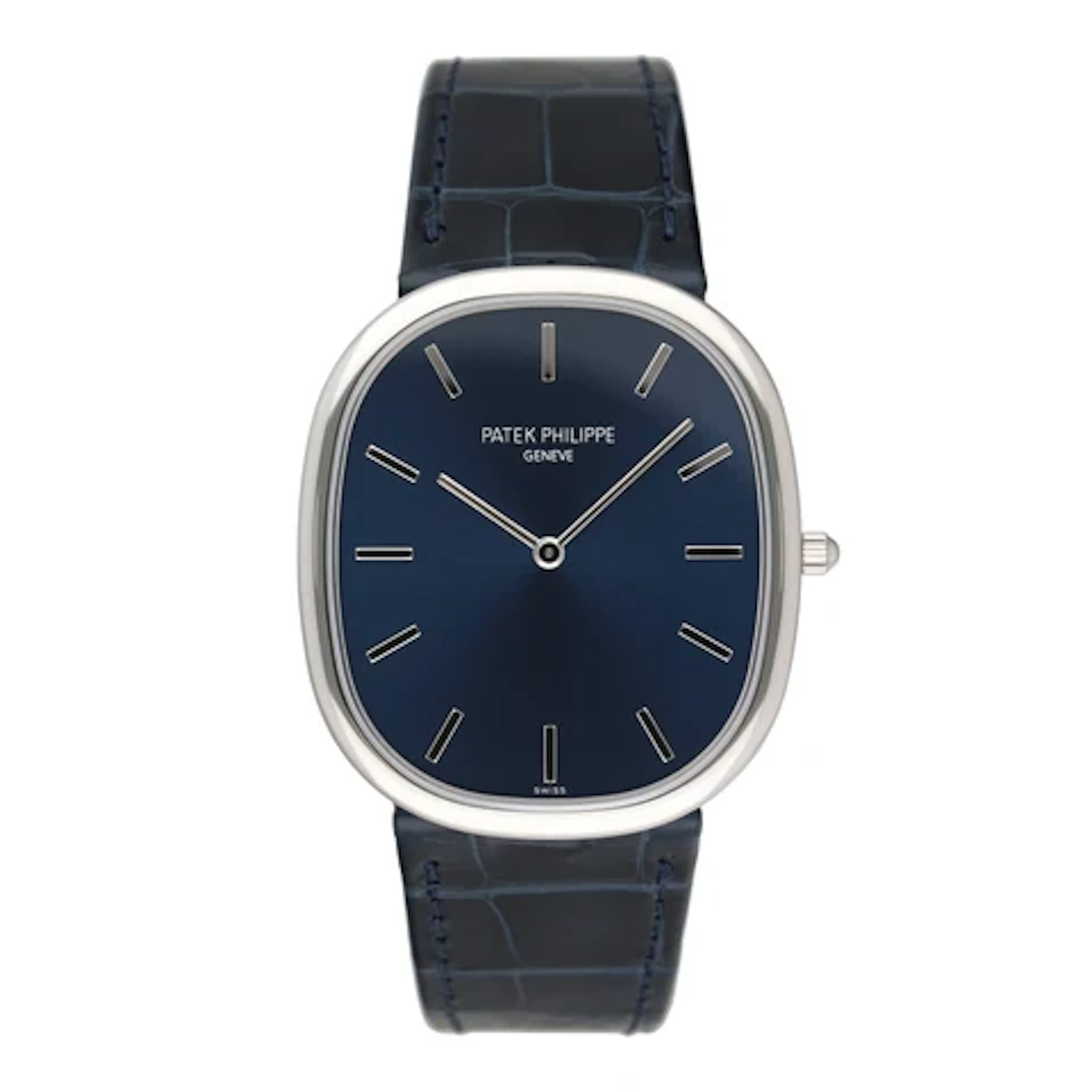 Patek Philippe Golden Ellipse 5738P-001 Blue Dial Mens Watch Box Papers