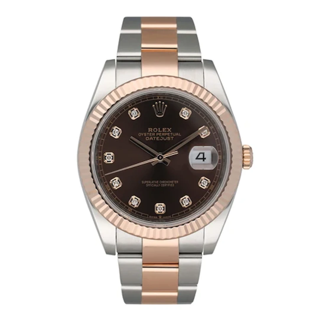 Rolex Datejust 41 126331 Chocolate Diamond Dial Mens Watch Box Papers