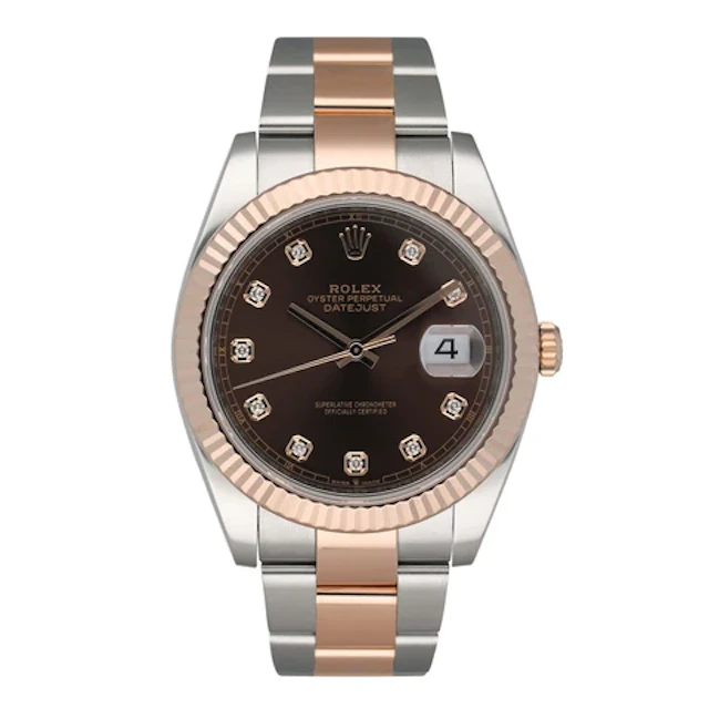 Rolex Datejust 41 126331 Chocolate Diamond Dial Mens Watch Box Papers