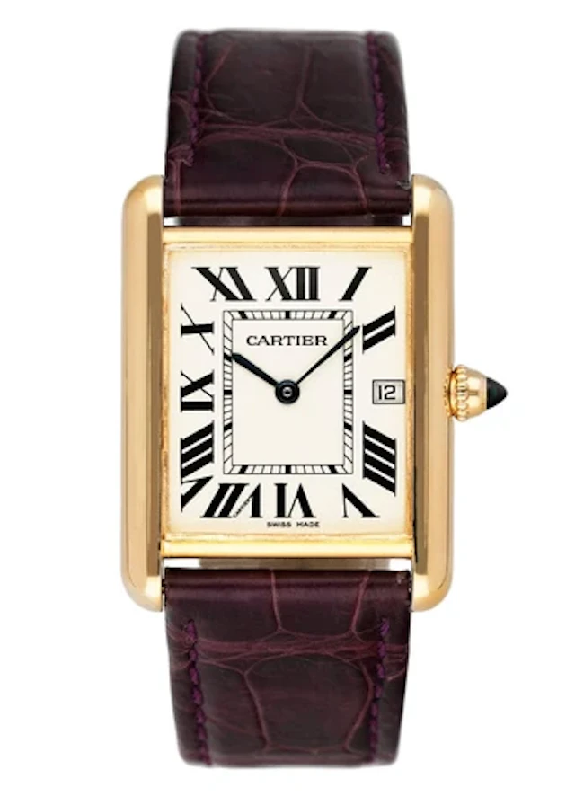 Cartier Tank Louis W1529756 18K Yellow Gold Mens Watch