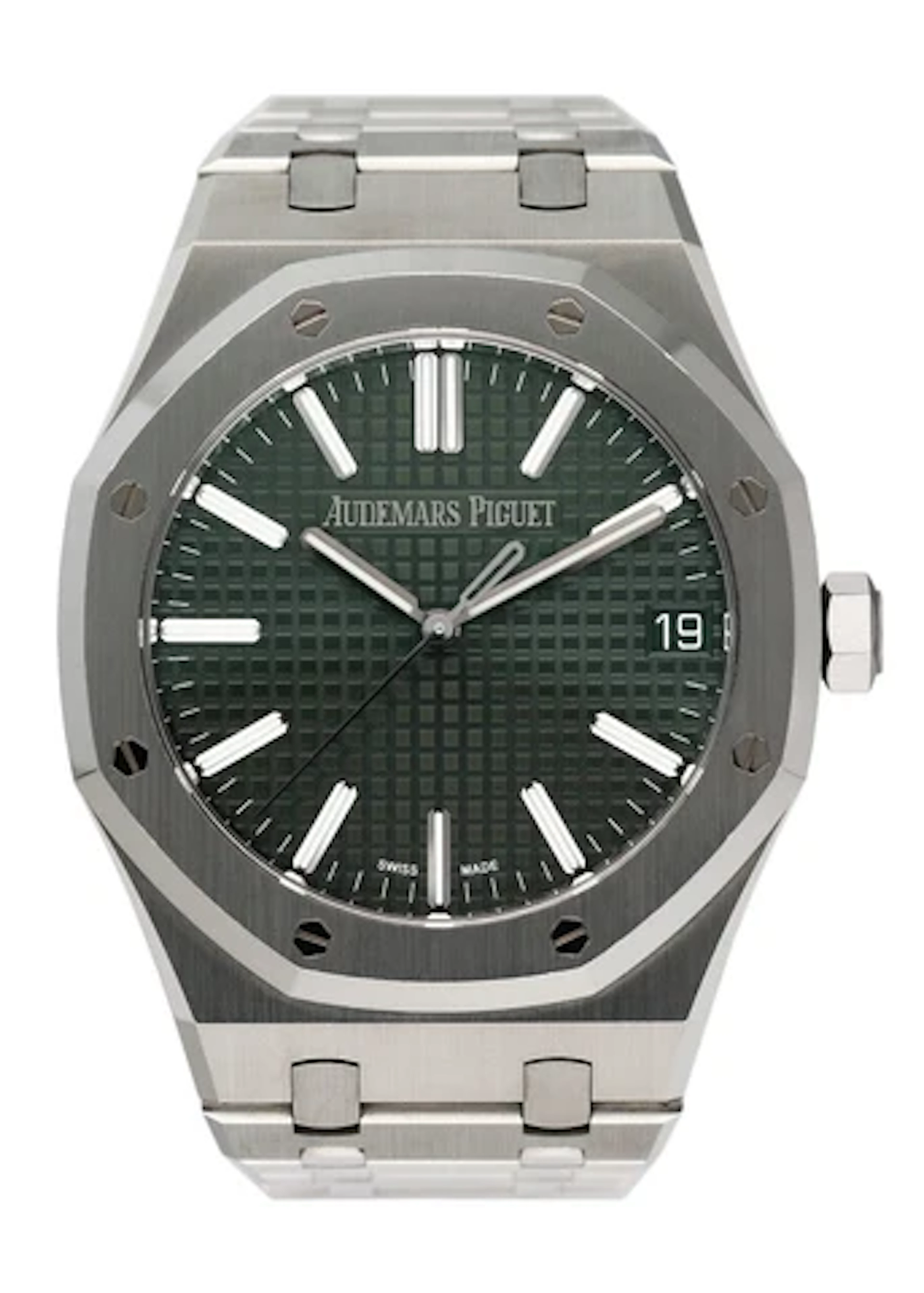 Audemars Piguet Royal Oak 15510ST Green Dial Mens Watch Box Papers
