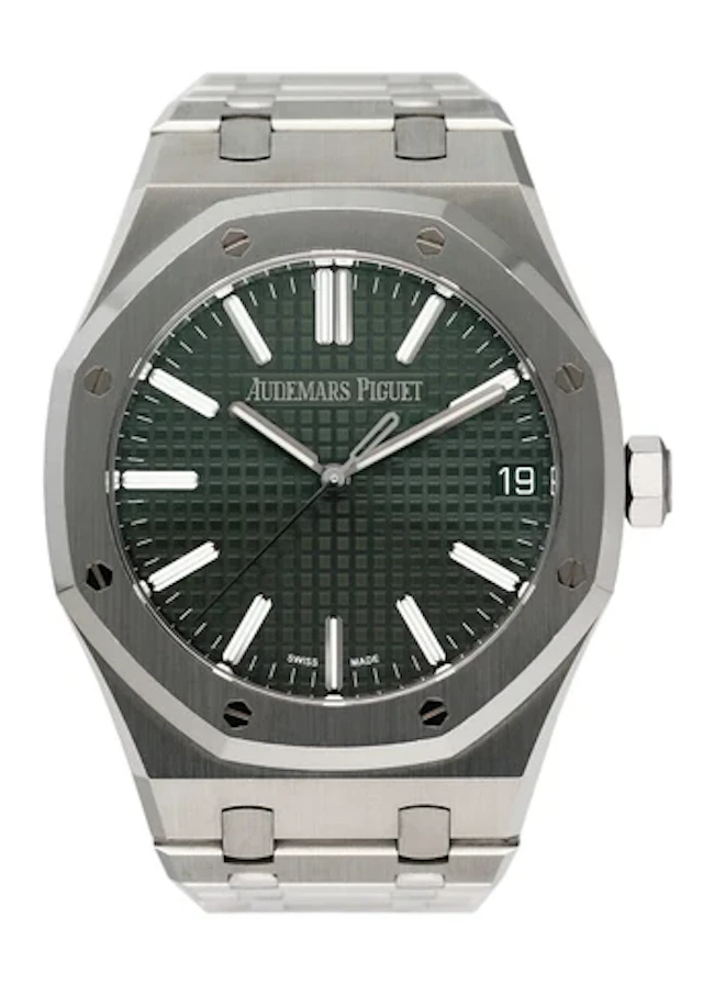 Audemars Piguet Royal Oak 15510ST Green Dial Mens Watch Box Papers