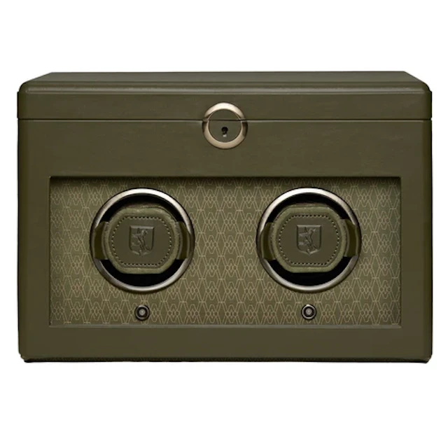 Earth Double Watch Winder - Olive