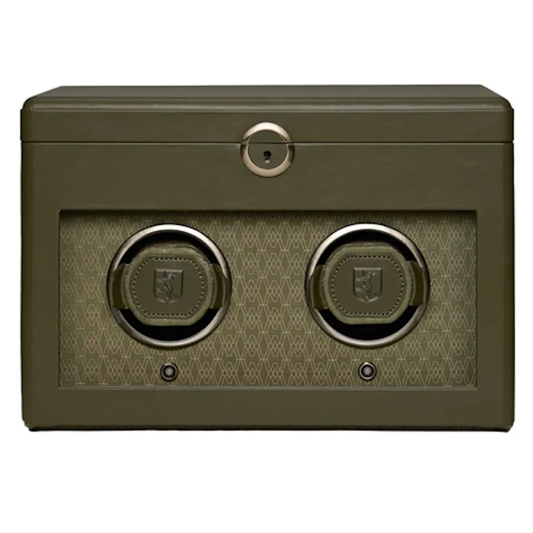 Earth Double Watch Winder - Olive