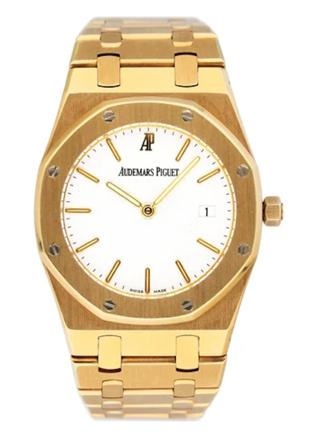 Audemars Piguet Royal Oak 56175BA White Dial 18K Yellow Gold Ladies