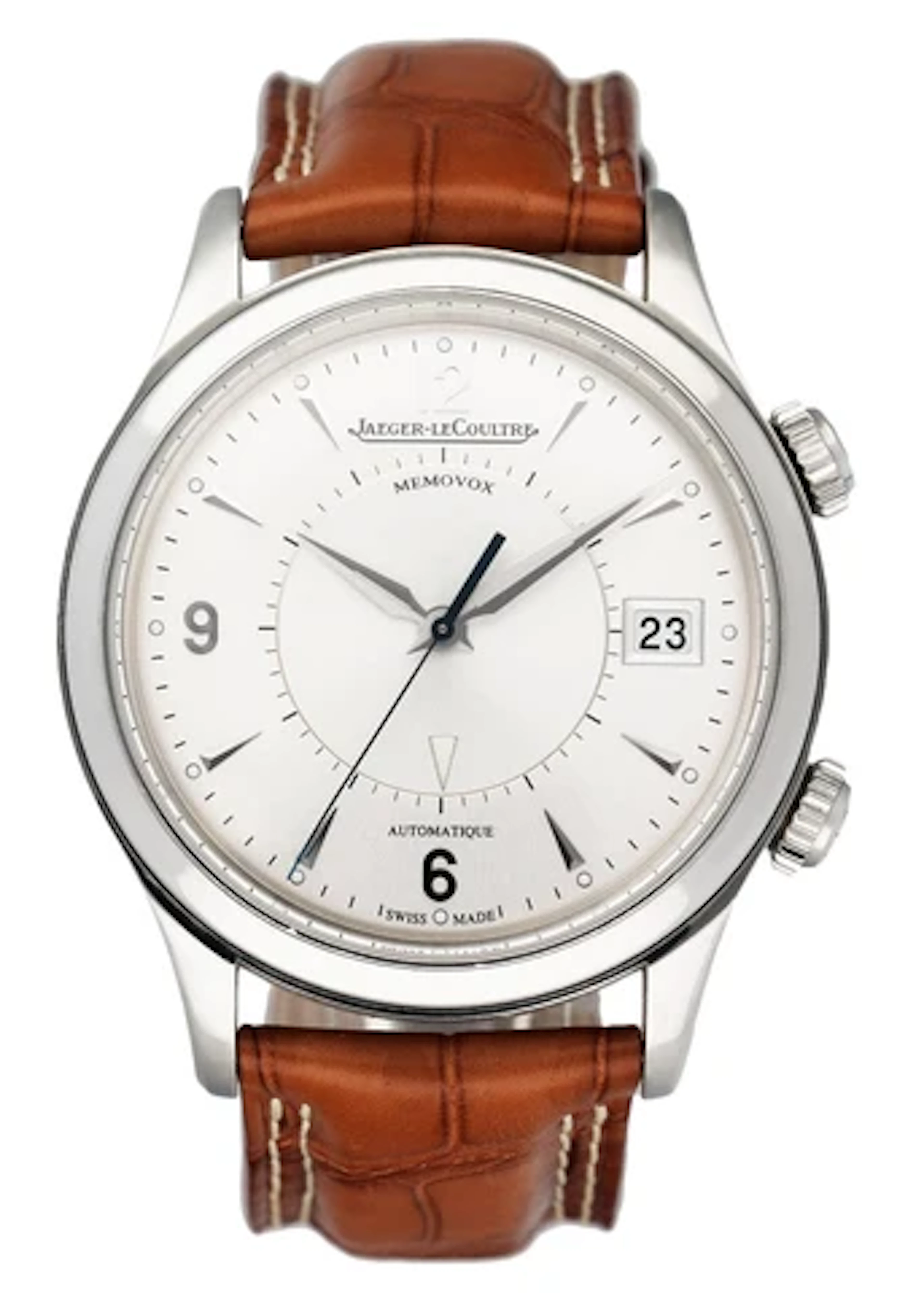 Jaeger Lecoutre Master Memovox Q1418430 Silver Dial Mens Watch Box Pappers