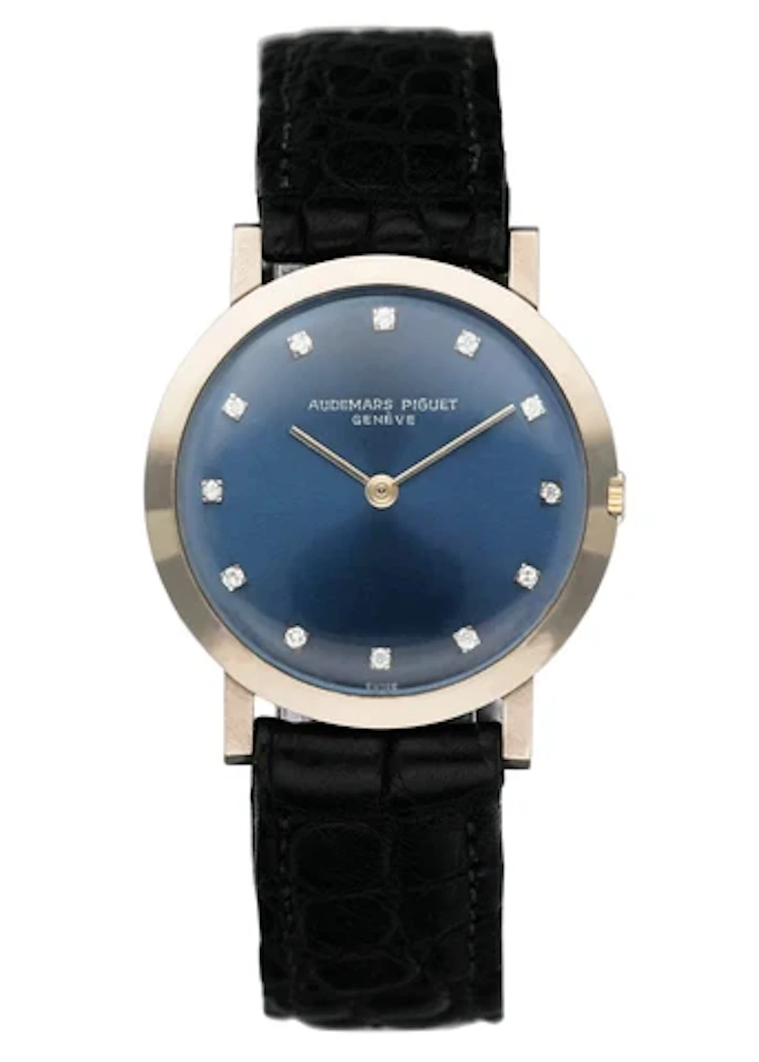 Audemars Piguet Vintage Original Blue Diamond Dial Mens Watch