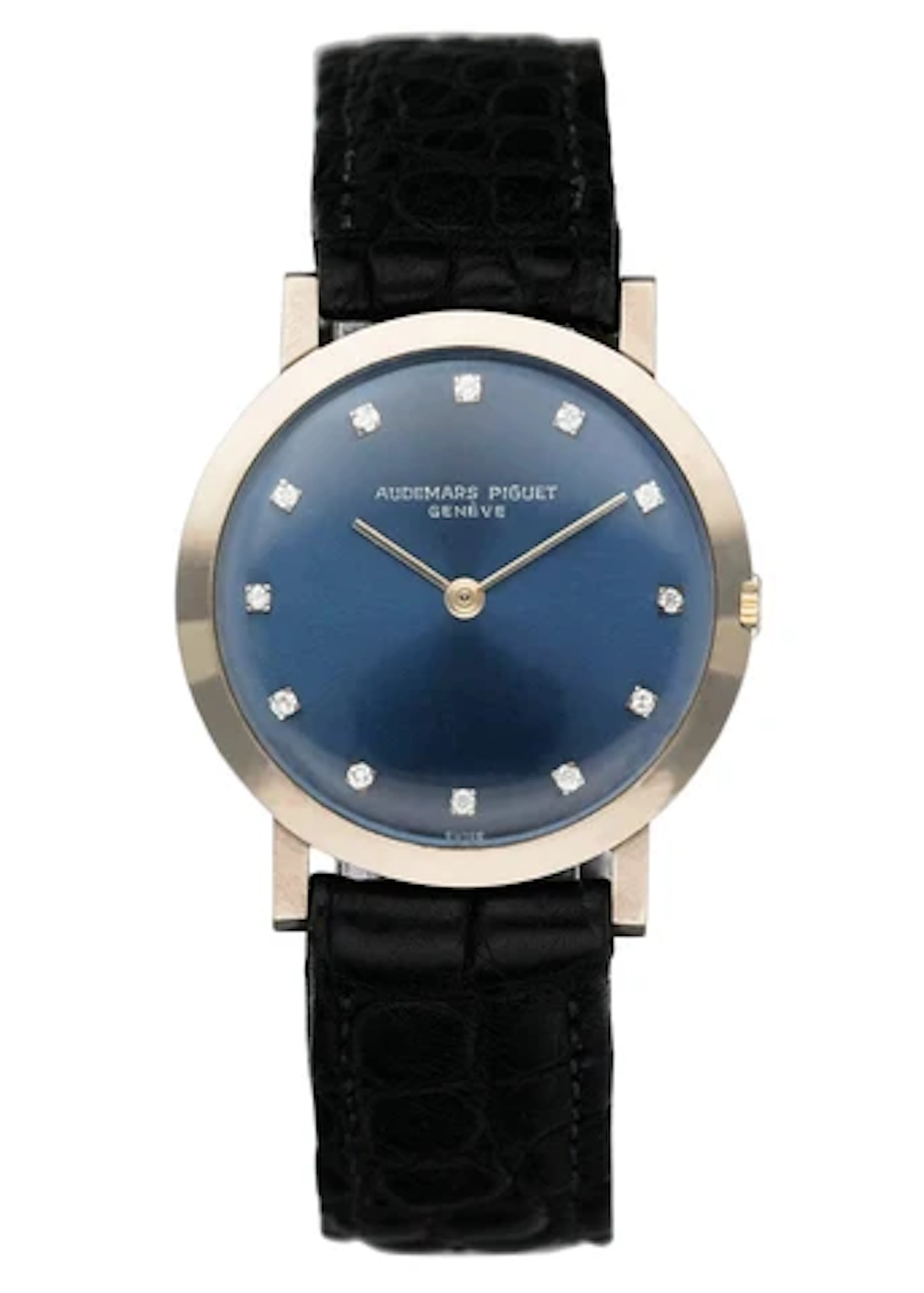 Audemars Piguet Vintage Original Blue Diamond Dial Mens Watch