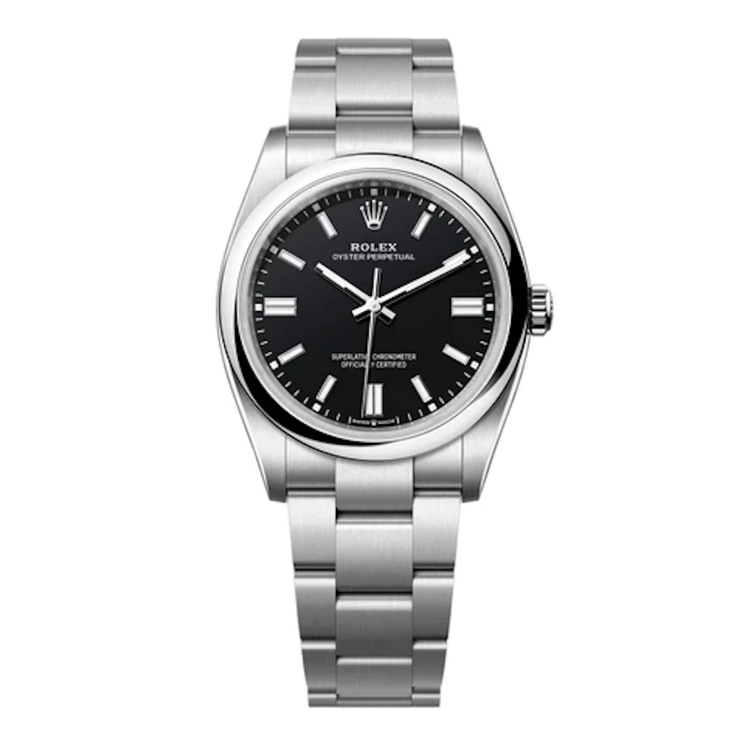 Rolex Oyster Perpetual 126000 Black Dial Mens Watch Box Papers