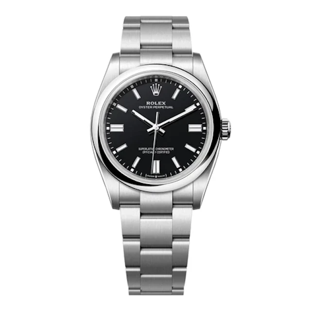 Rolex Oyster Perpetual 126000 Black Dial Mens Watch Box Papers