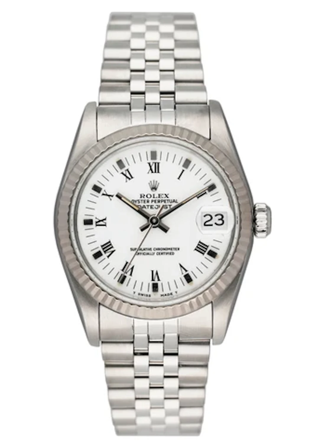 Rolex Datejust 68274 White Dial Midsize Watch