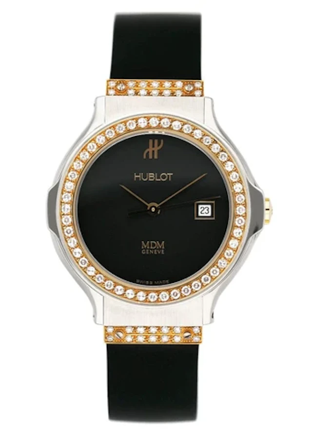 Hublot M D M 1391.2.054 Diamond Dial Two Tone Ladies Watch