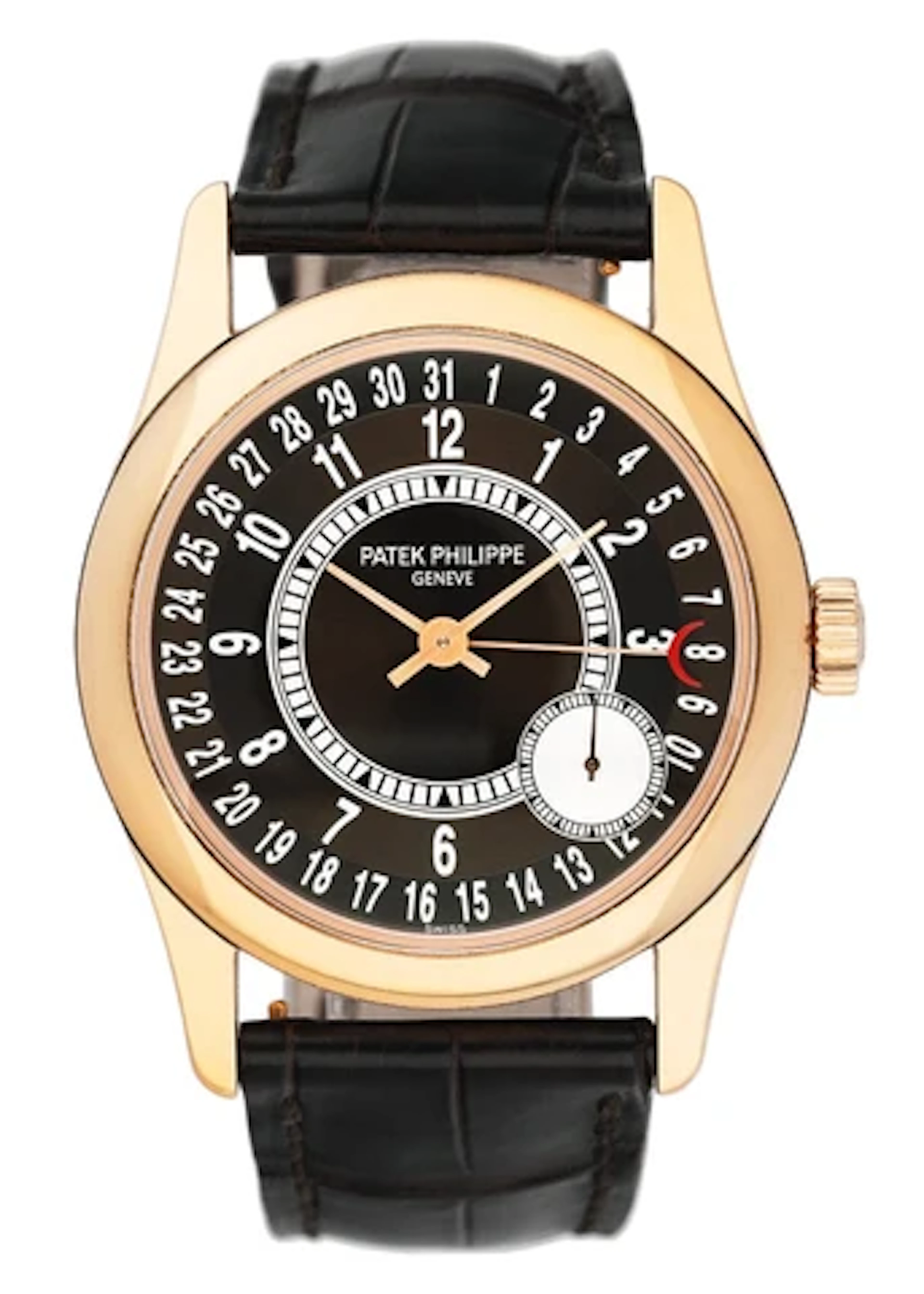 Patek Philippe Calatrava 6000R Brown Dial 18K Rose Gold Mens Watch