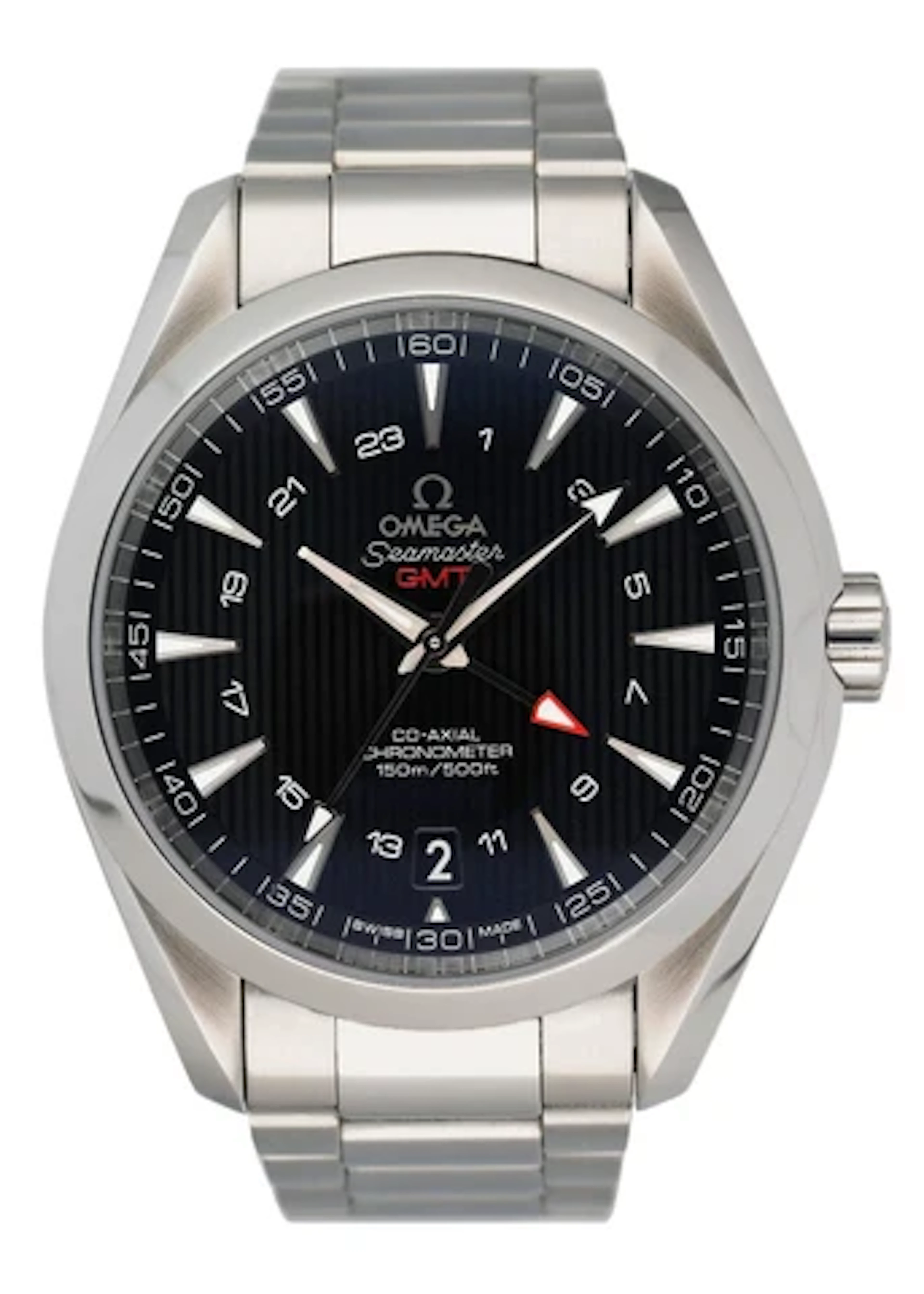 Omega Seamaster Aqua Terra GMT Mens Watch Box Papers