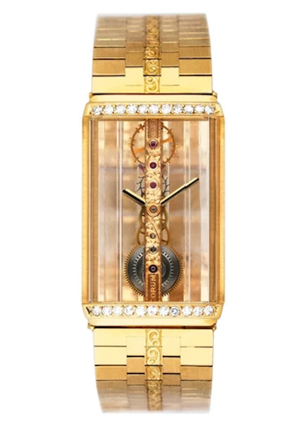 Corum Golden Bridge Diamond Yellow Gold Ladies Watch