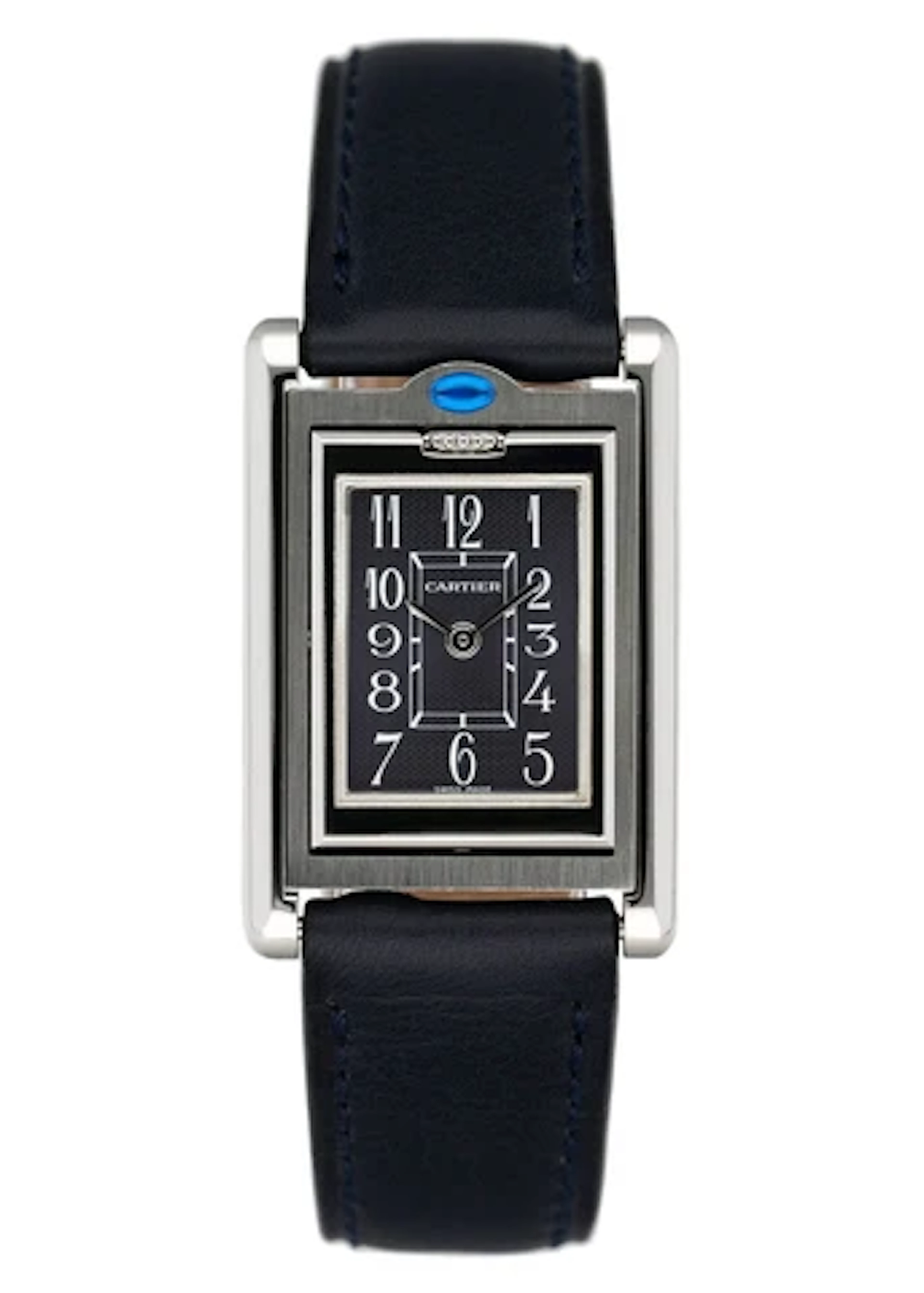Cartier Tank Basculante W1016830 Blue Dial Ladies Watch