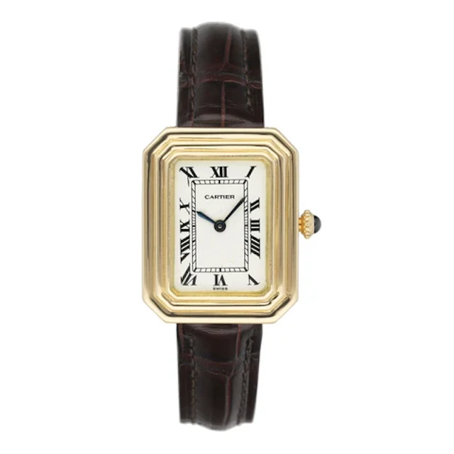 Cartier Cristallor Paris 78095 18K Yellow Gold Mens Watch Box Papers