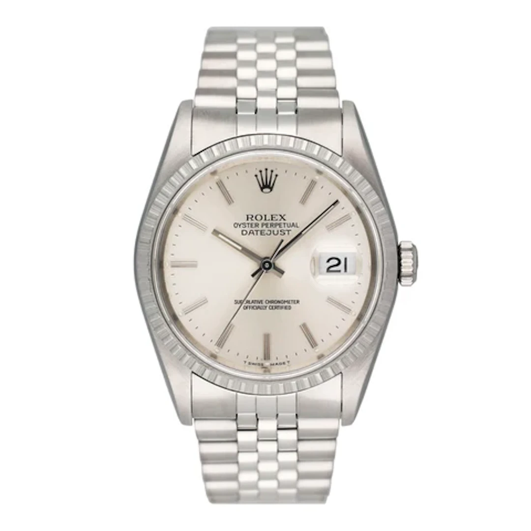Rolex Datejust 16220 Silver Dial Mens Watch