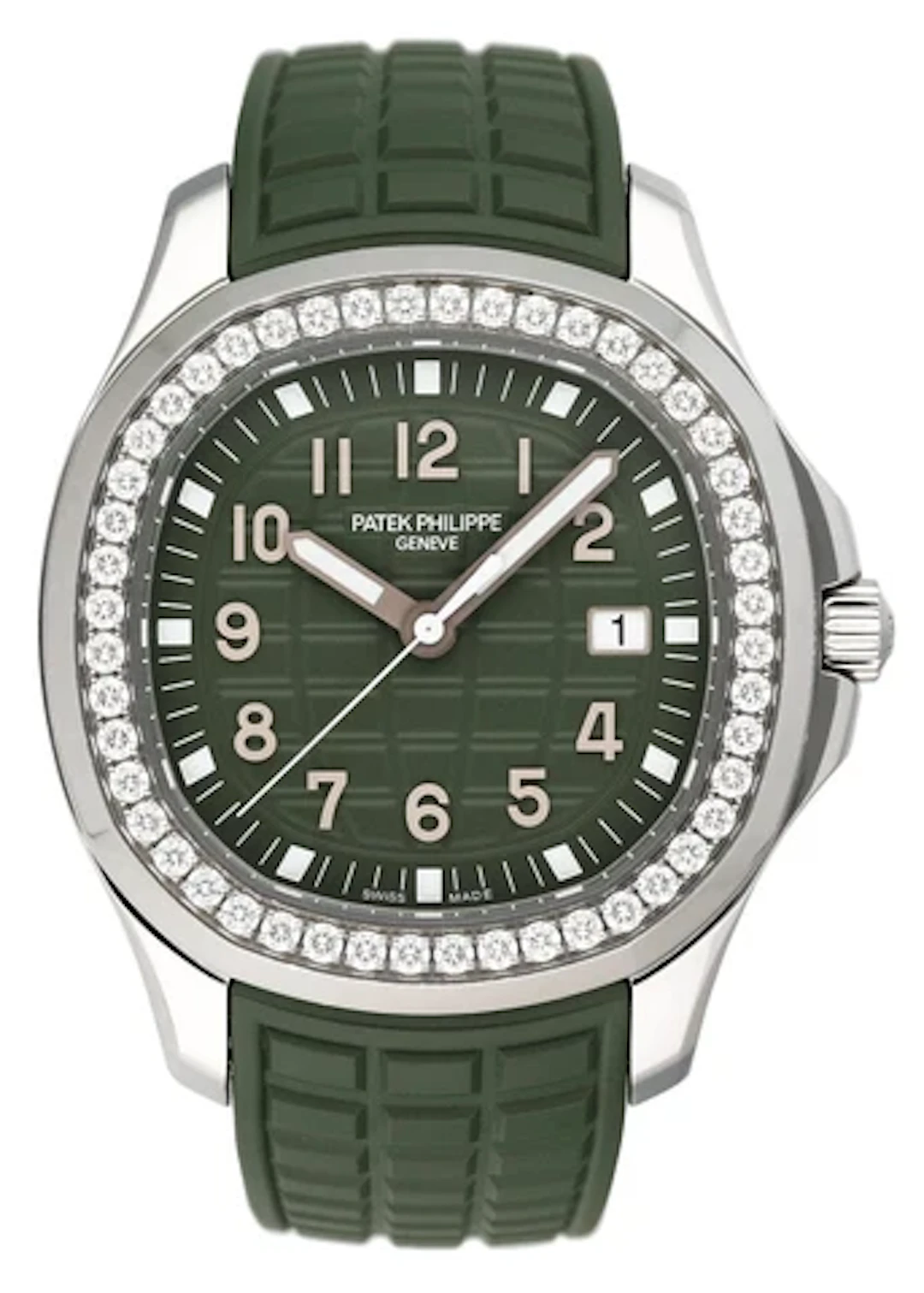 Patek Philippe Aquanaut Green Dial Diamond 5267/200A-011 Ladies Watch