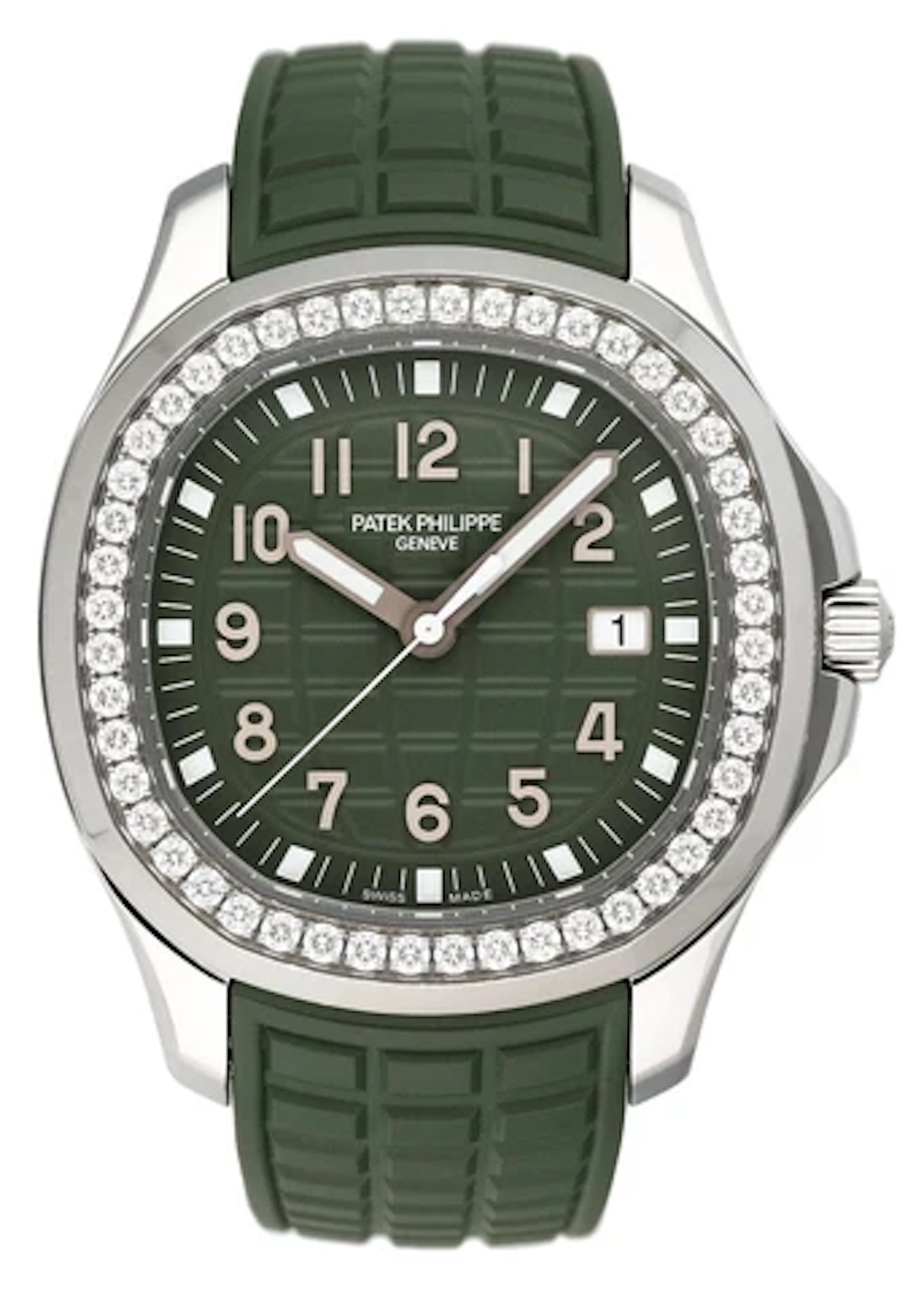 Patek Philippe Aquanaut Green Dial Diamond 5267/200A-011 Ladies Watch