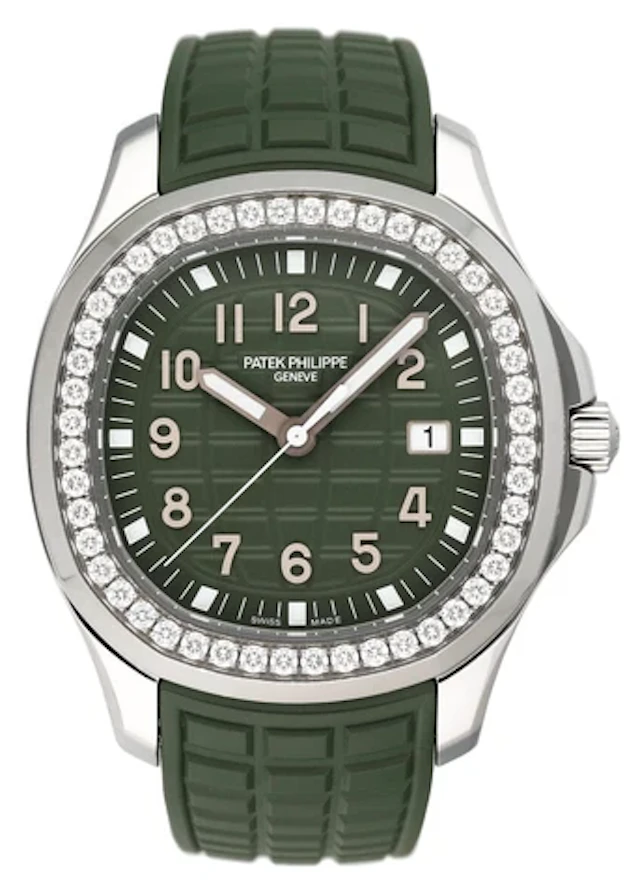 Patek Philippe Aquanaut Green Dial Diamond 5267/200A-011 Ladies Watch