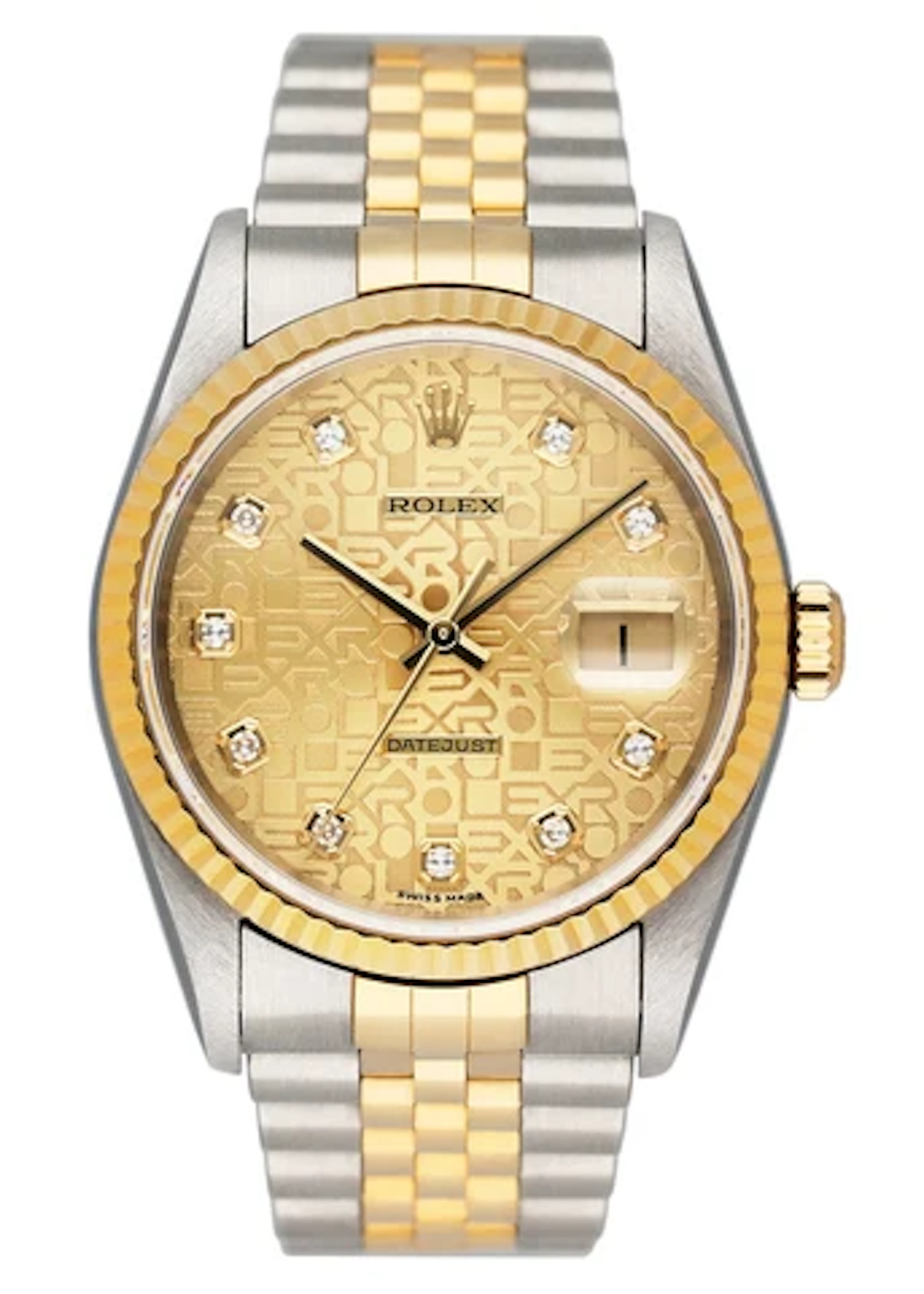 Rolex Datejust 16233 Anniversary Diamond Dial Mens Watch