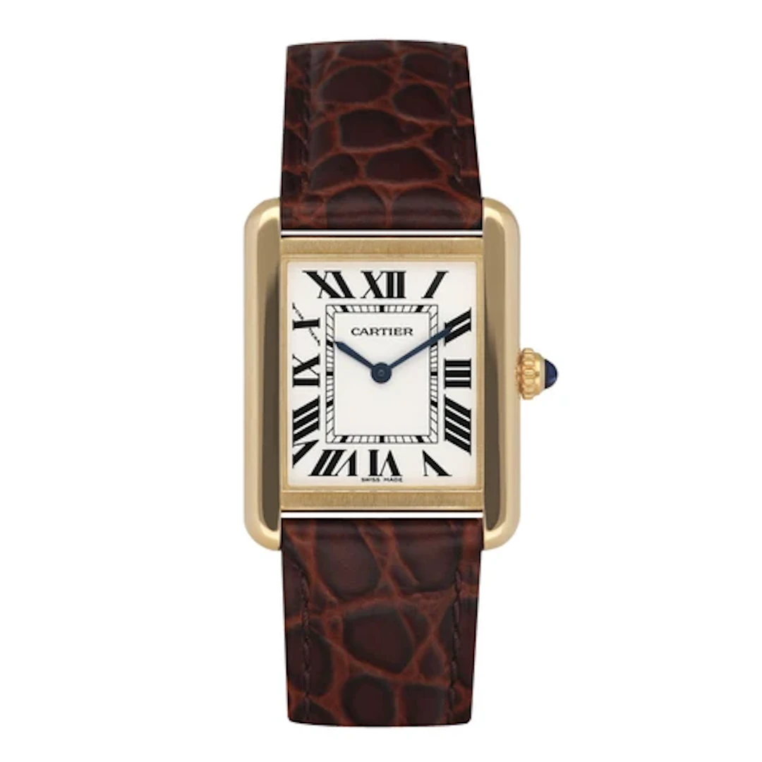 Cartier Tank Solo W5200002 18K Yellow Gold Ladies Watch Box Papers
