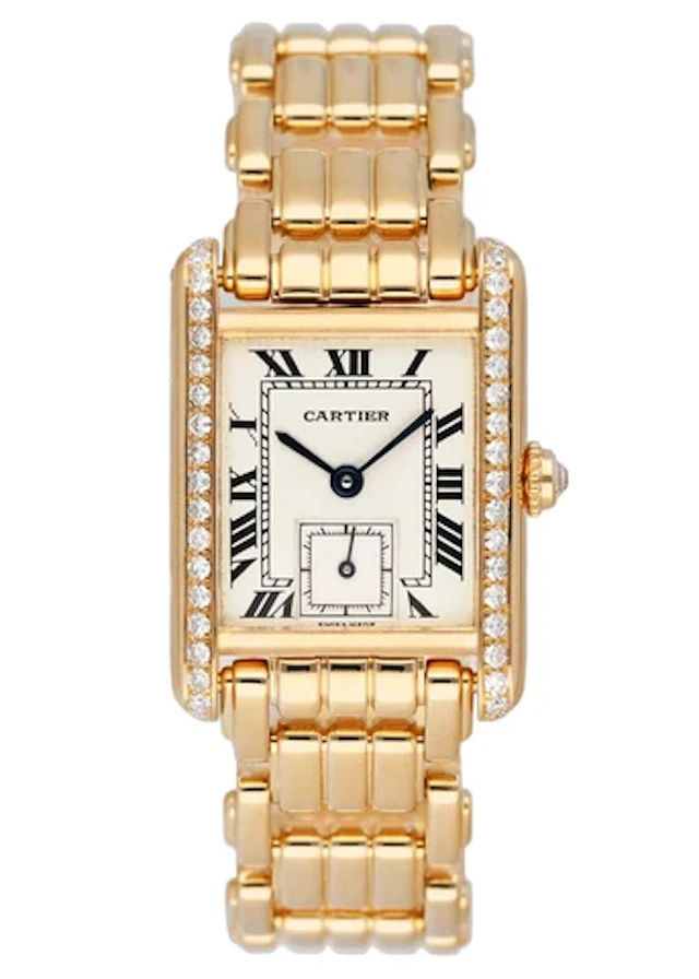 Cartier Tank Louis WA2007C8 Diamond18k Yellow Gold Ladies Watch